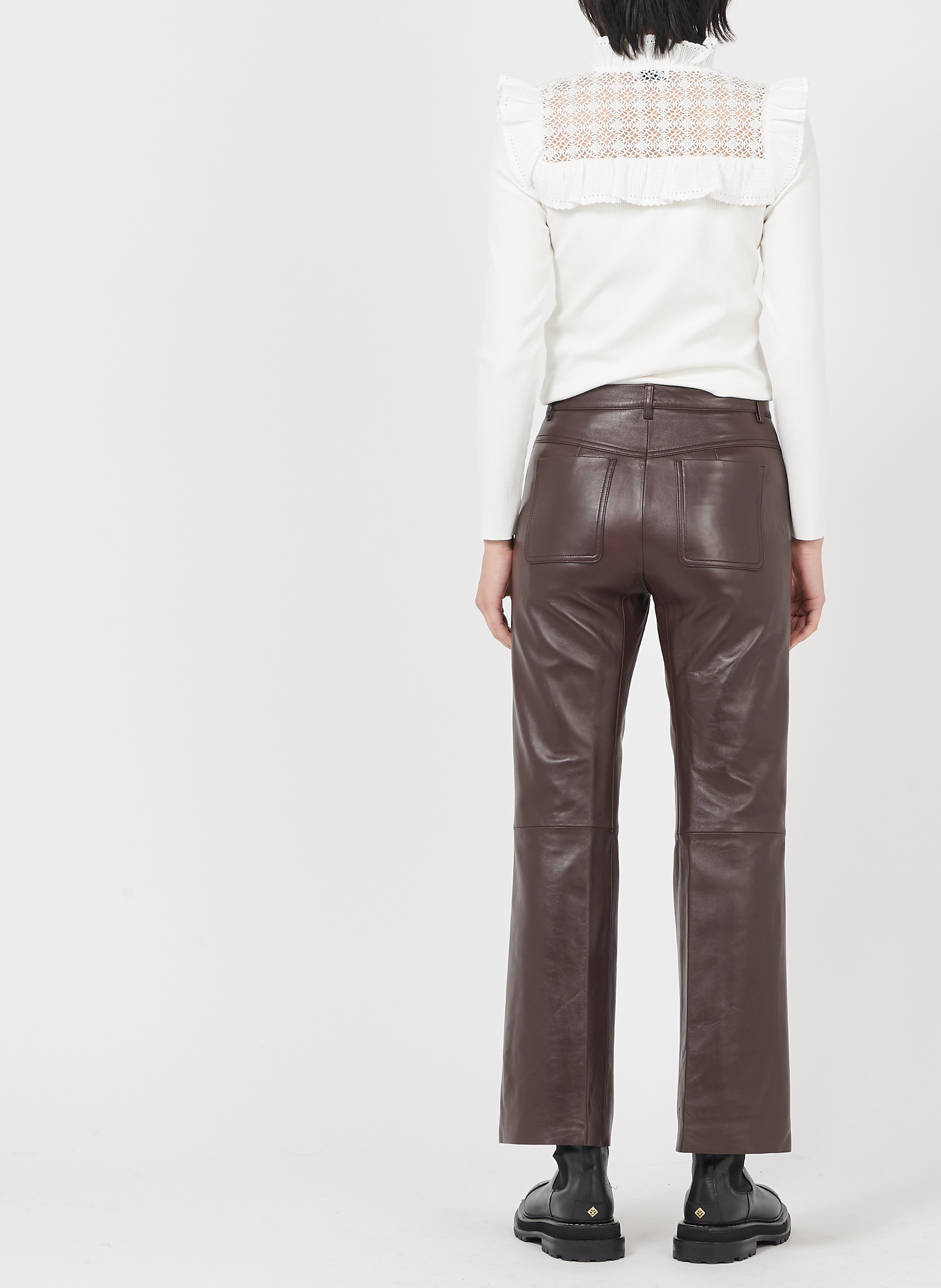sandro leather trousers 