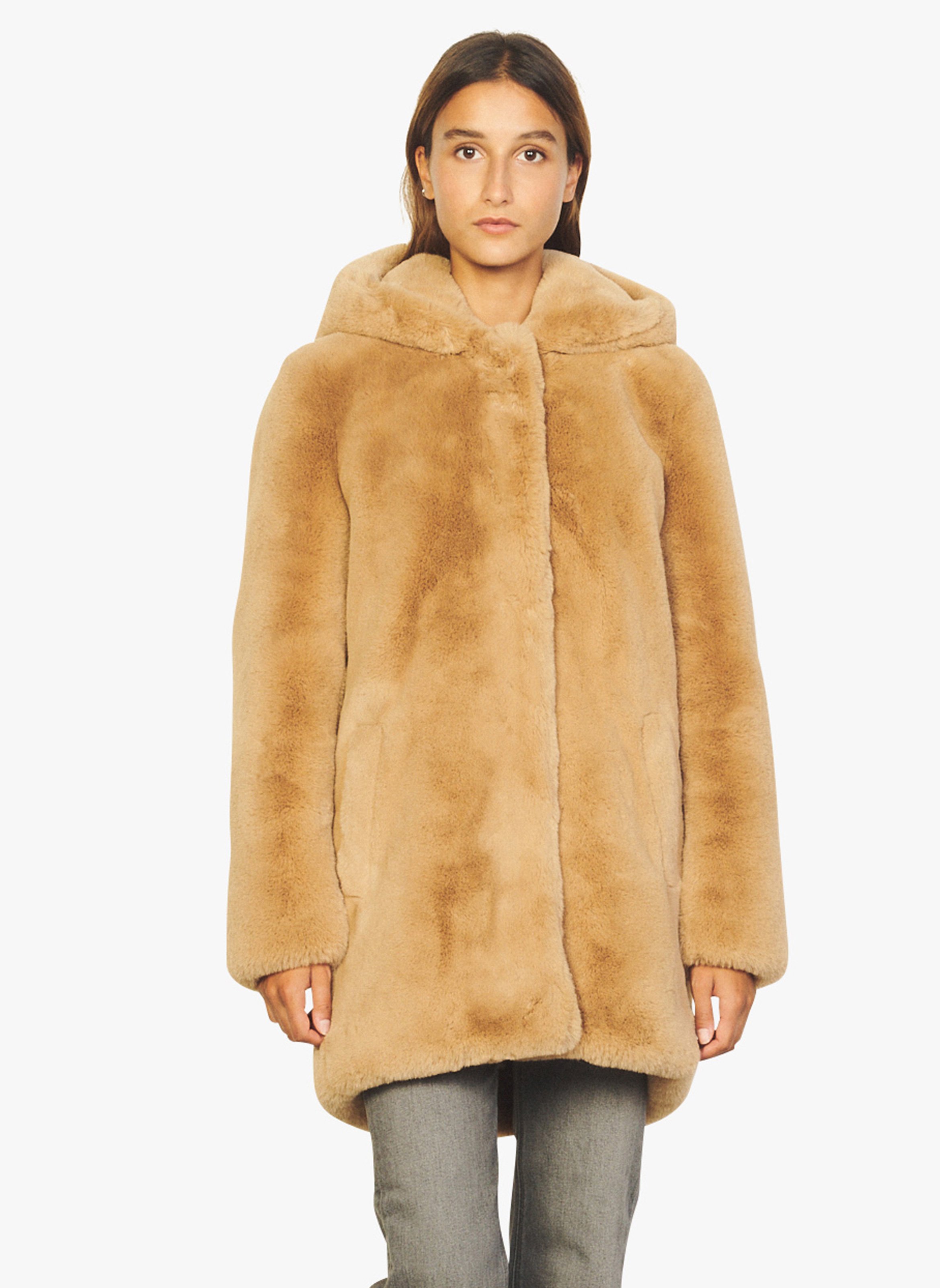 sandro fur coat