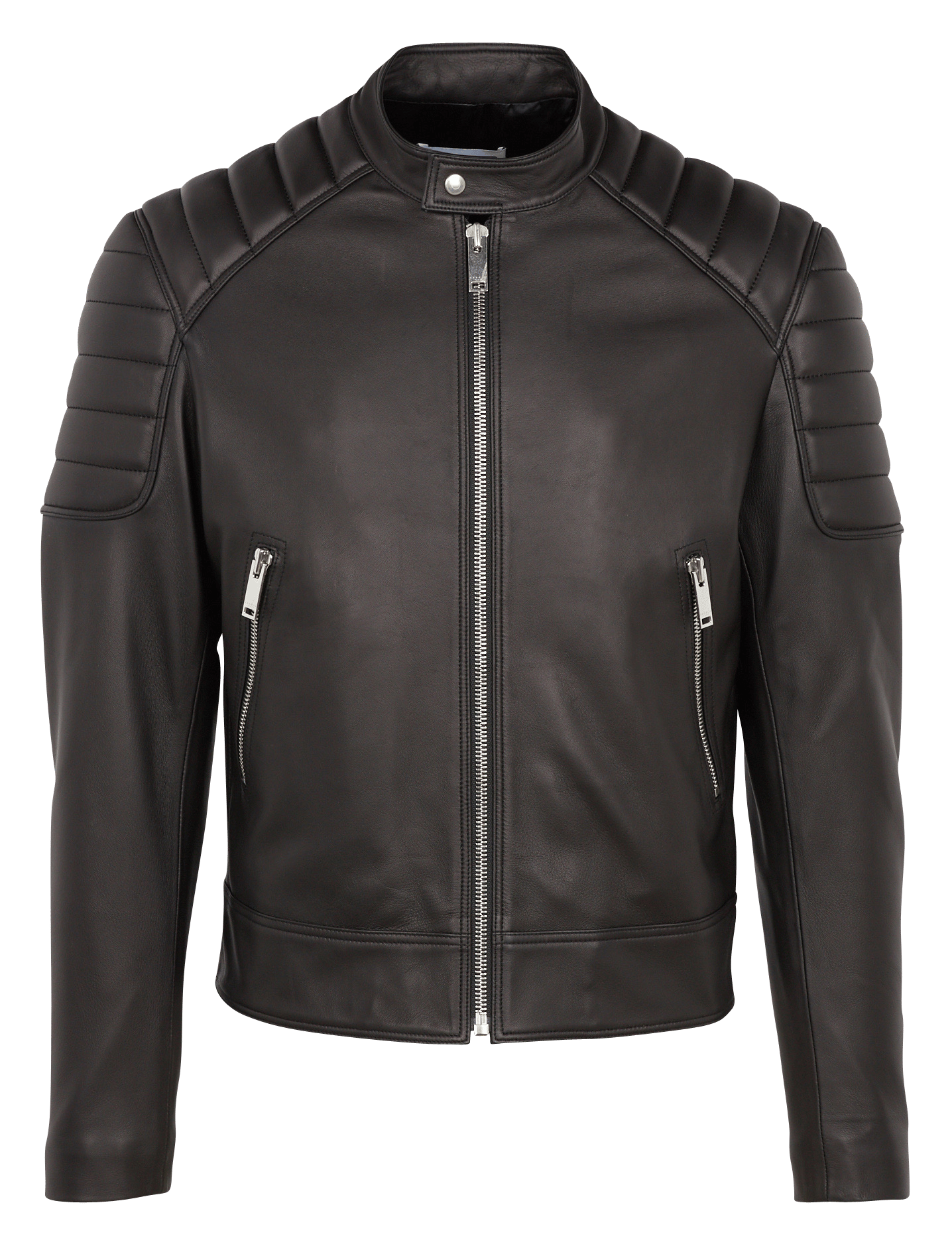 mens sandro leather jacket