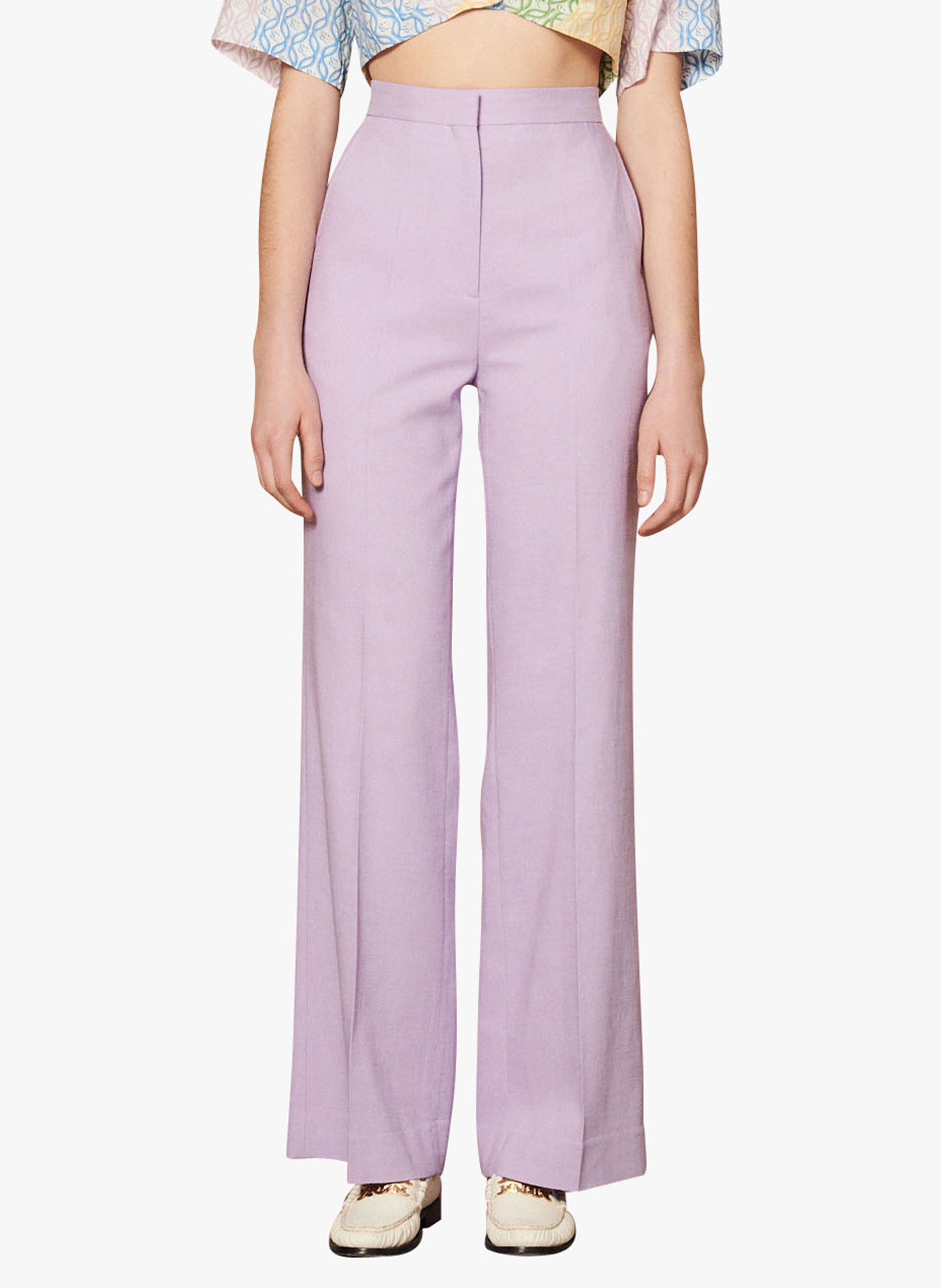 Sale High-waisted Straight-leg Pants 