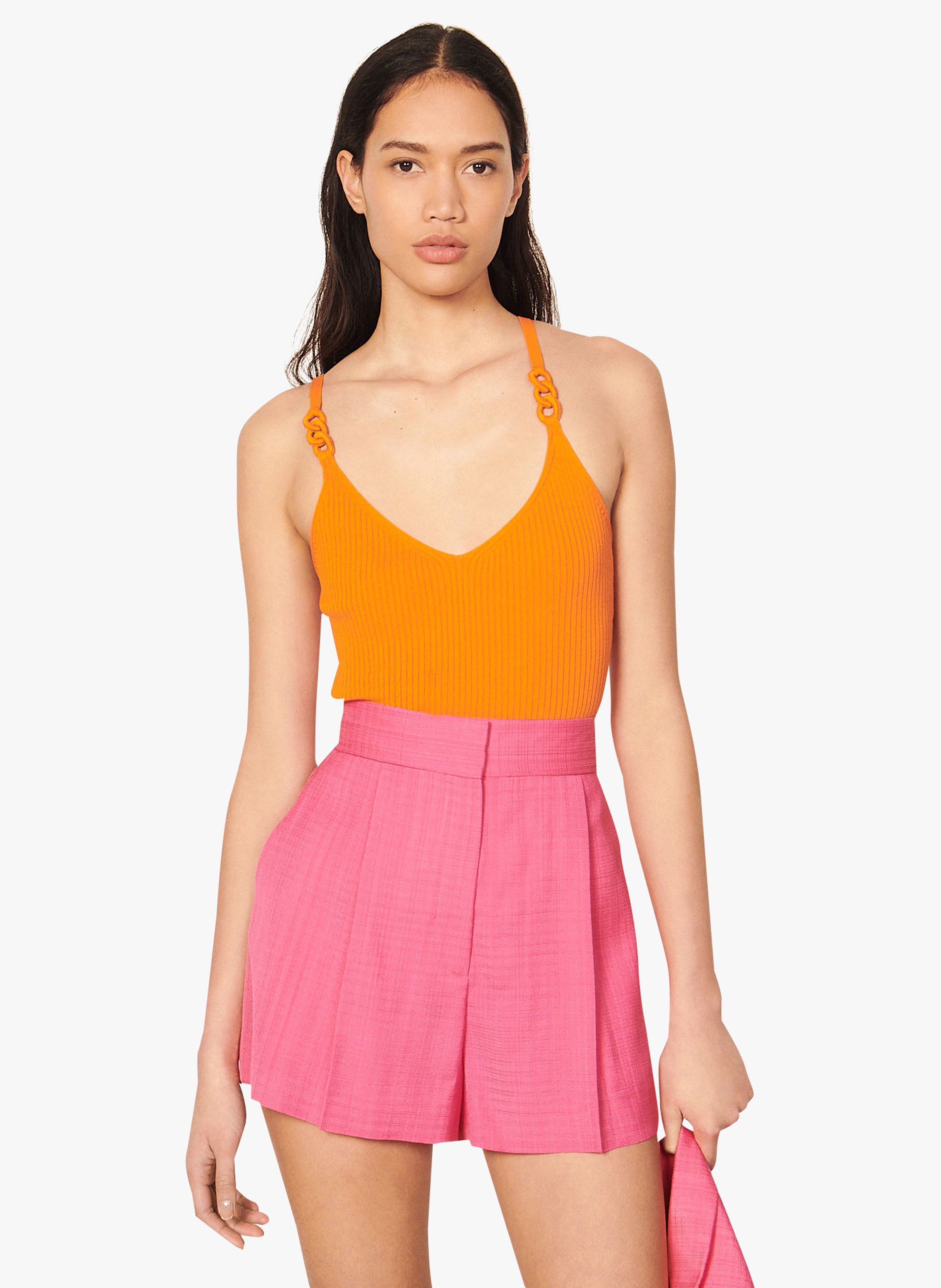 Sale High-waisted Wide-leg Shorts 