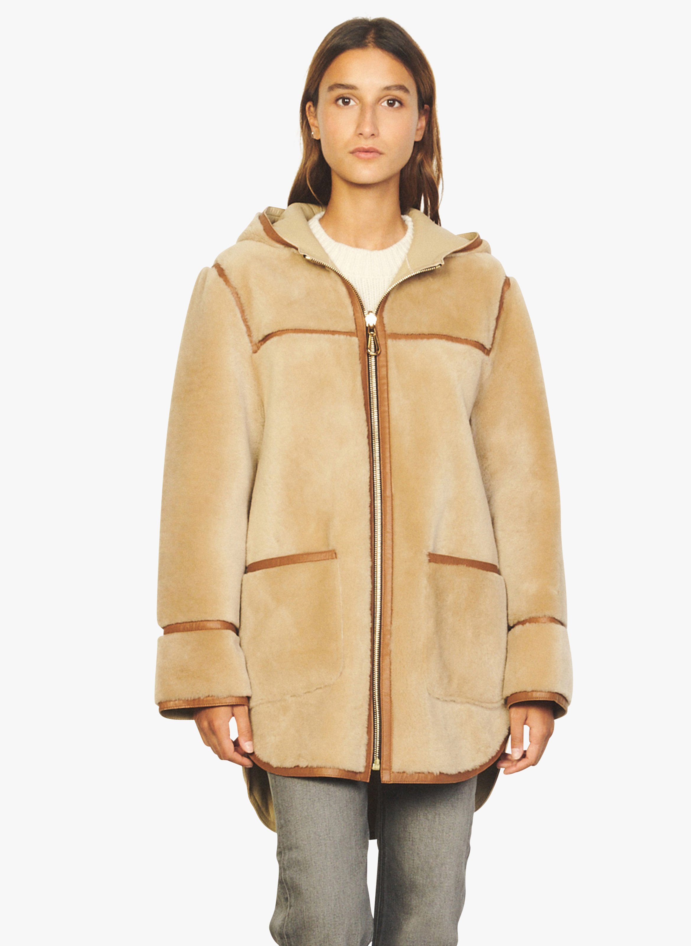 beige sheepskin jacket