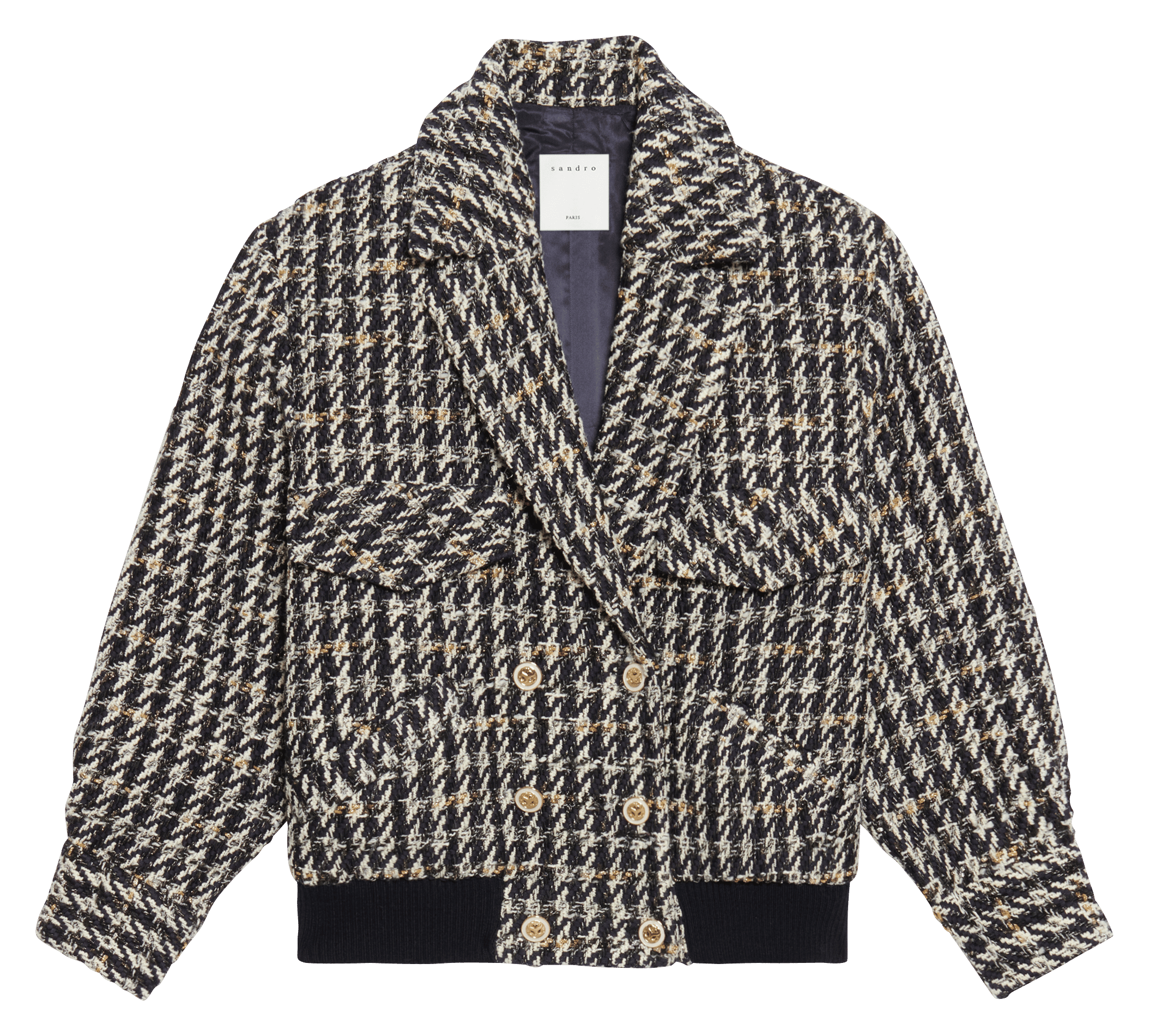 houndstooth tweed blazer