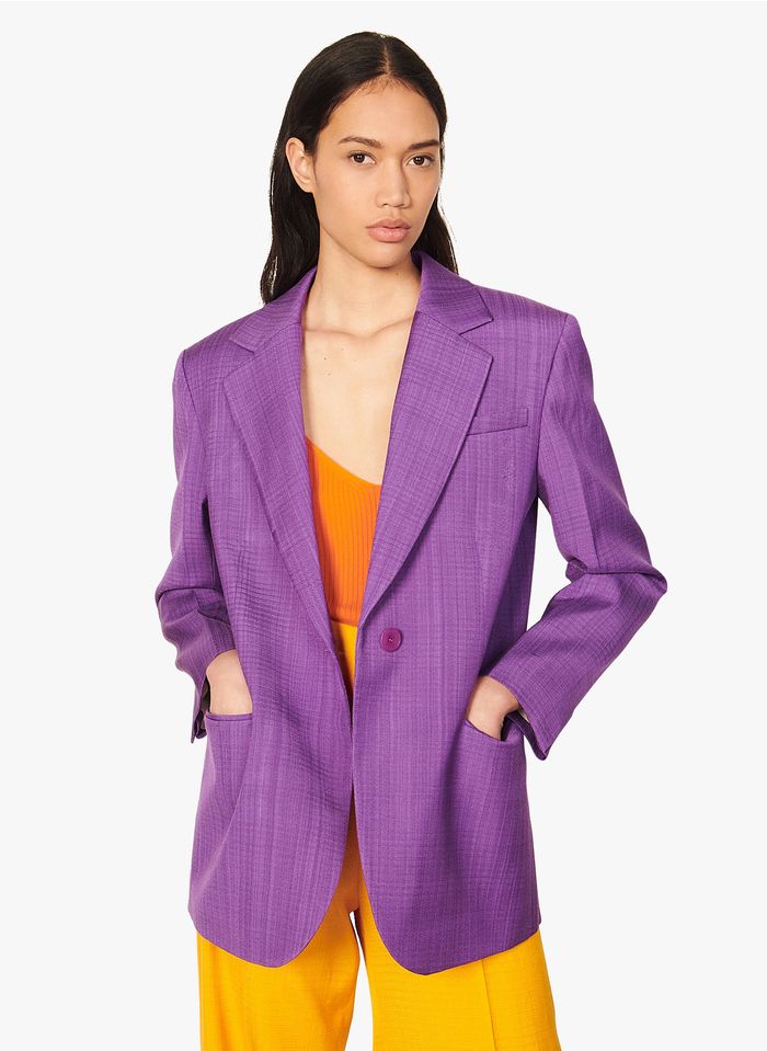 SANDRO Purple Jacket with tailored collar