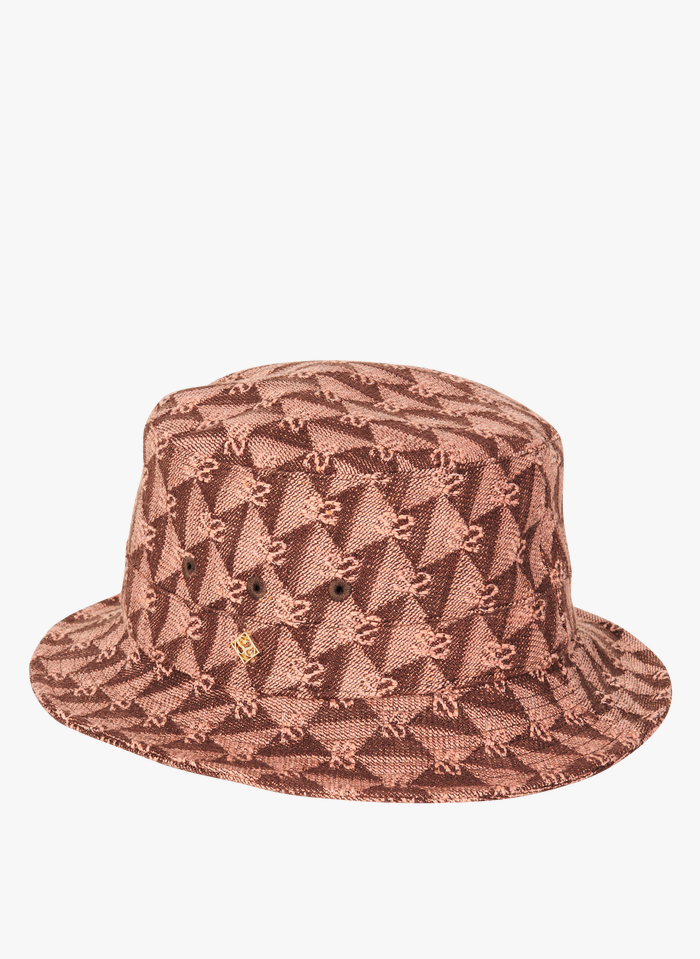 SANDRO Pink Jacquard bucket hat