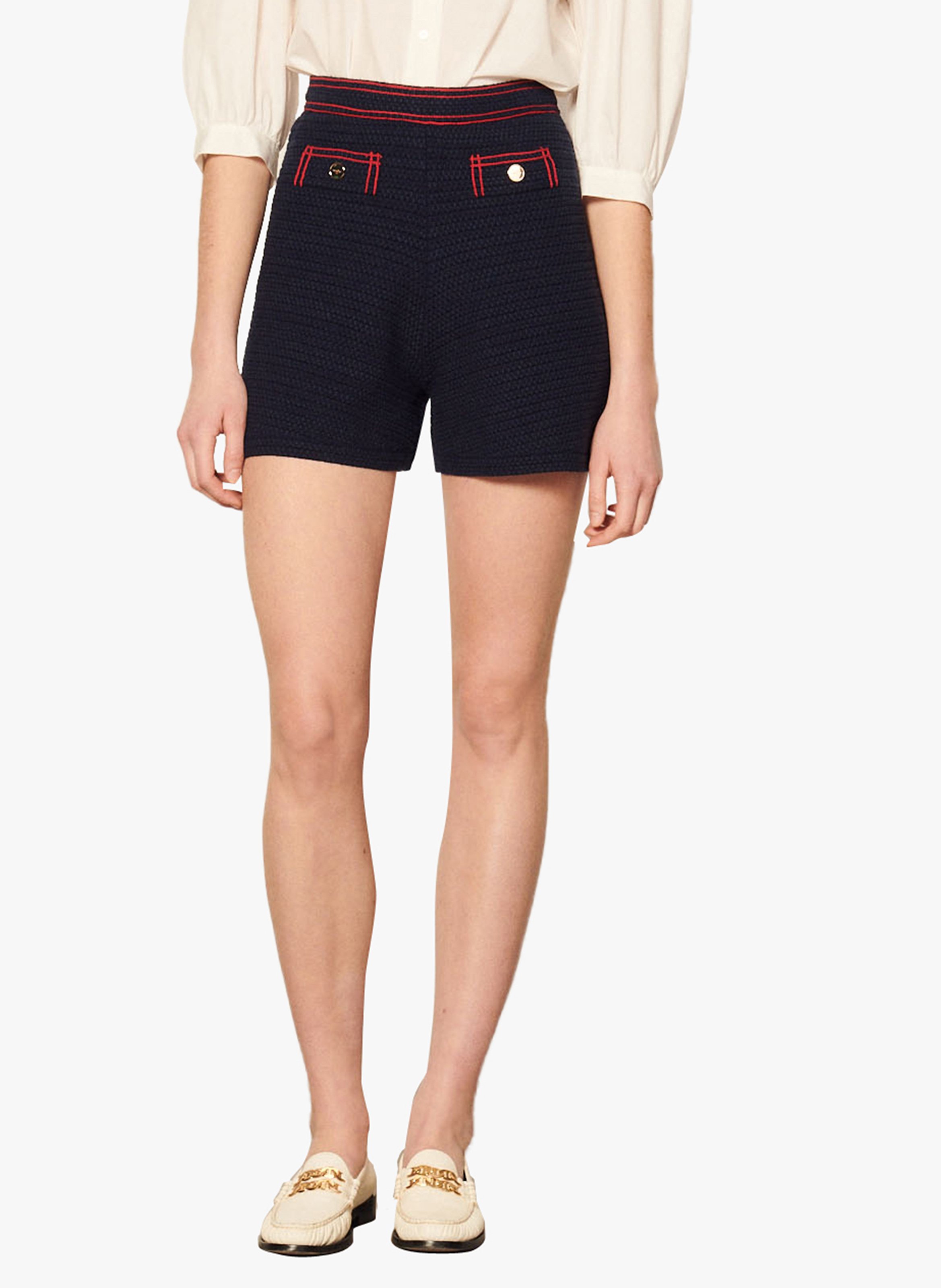 Knit Shorts Bleu Jean Sandro - Women 