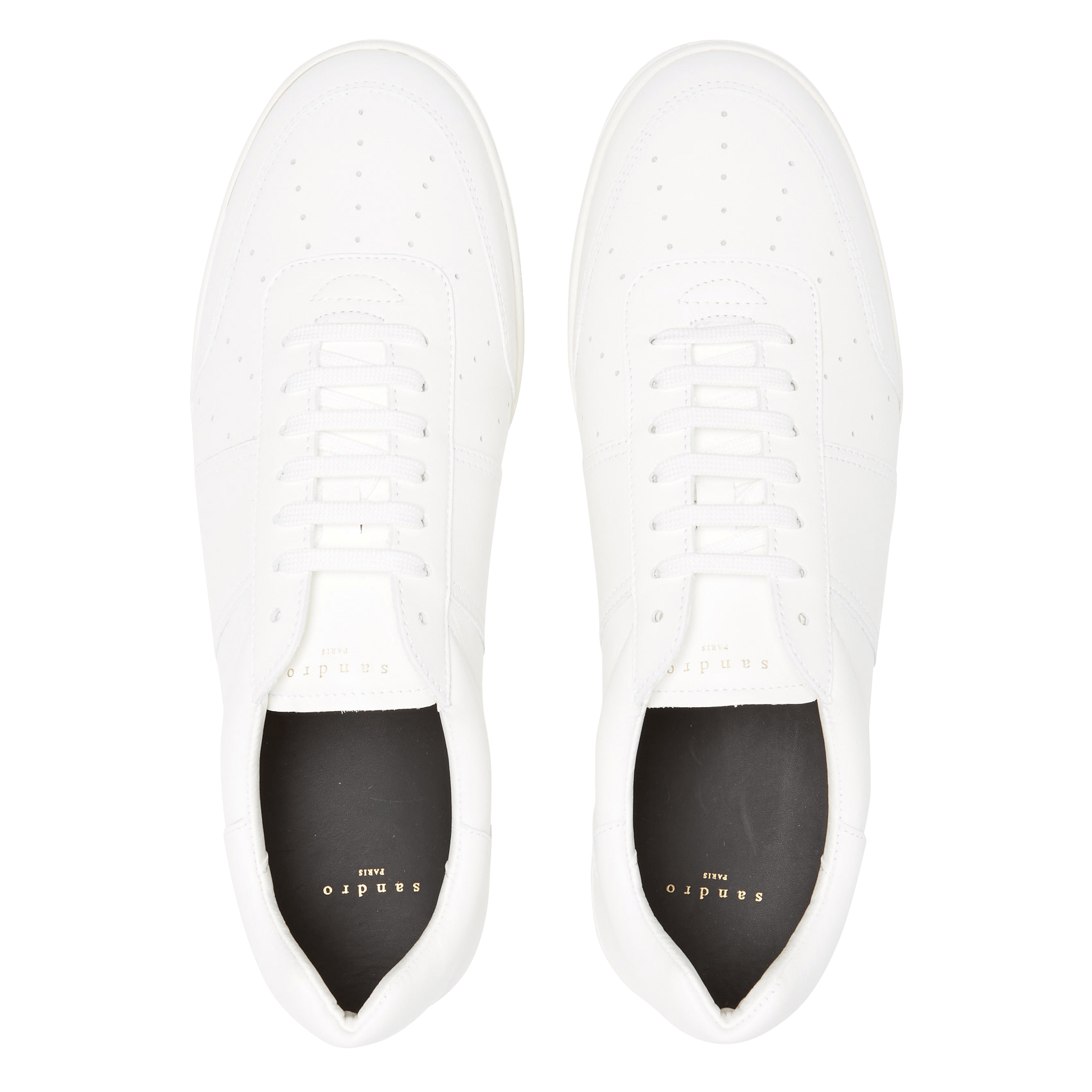 sandro leather sneakers