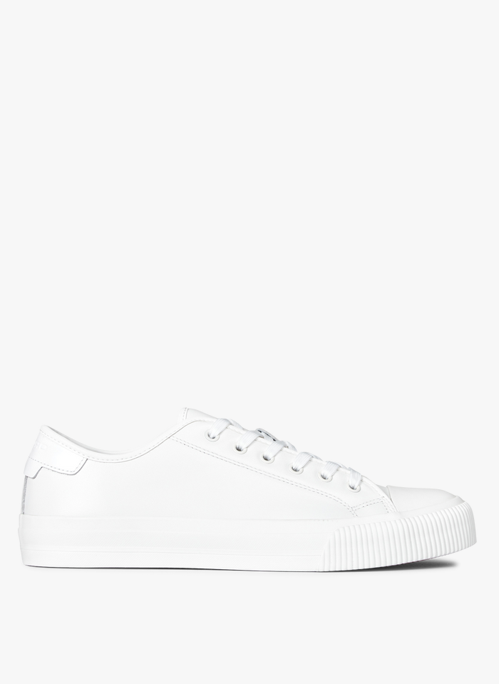 SANDRO White Leather low-top sneakers