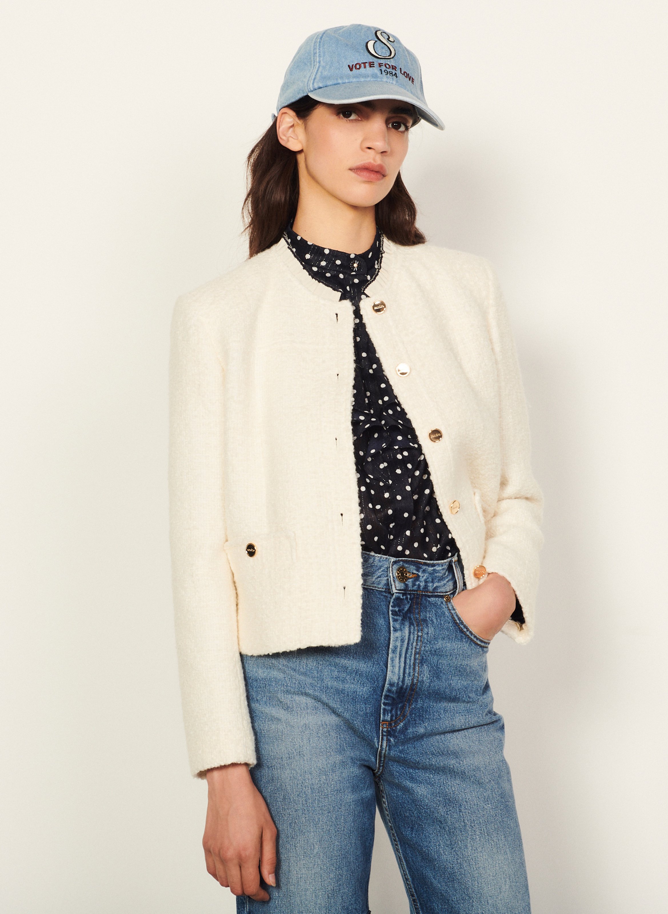 sandro beige jacket