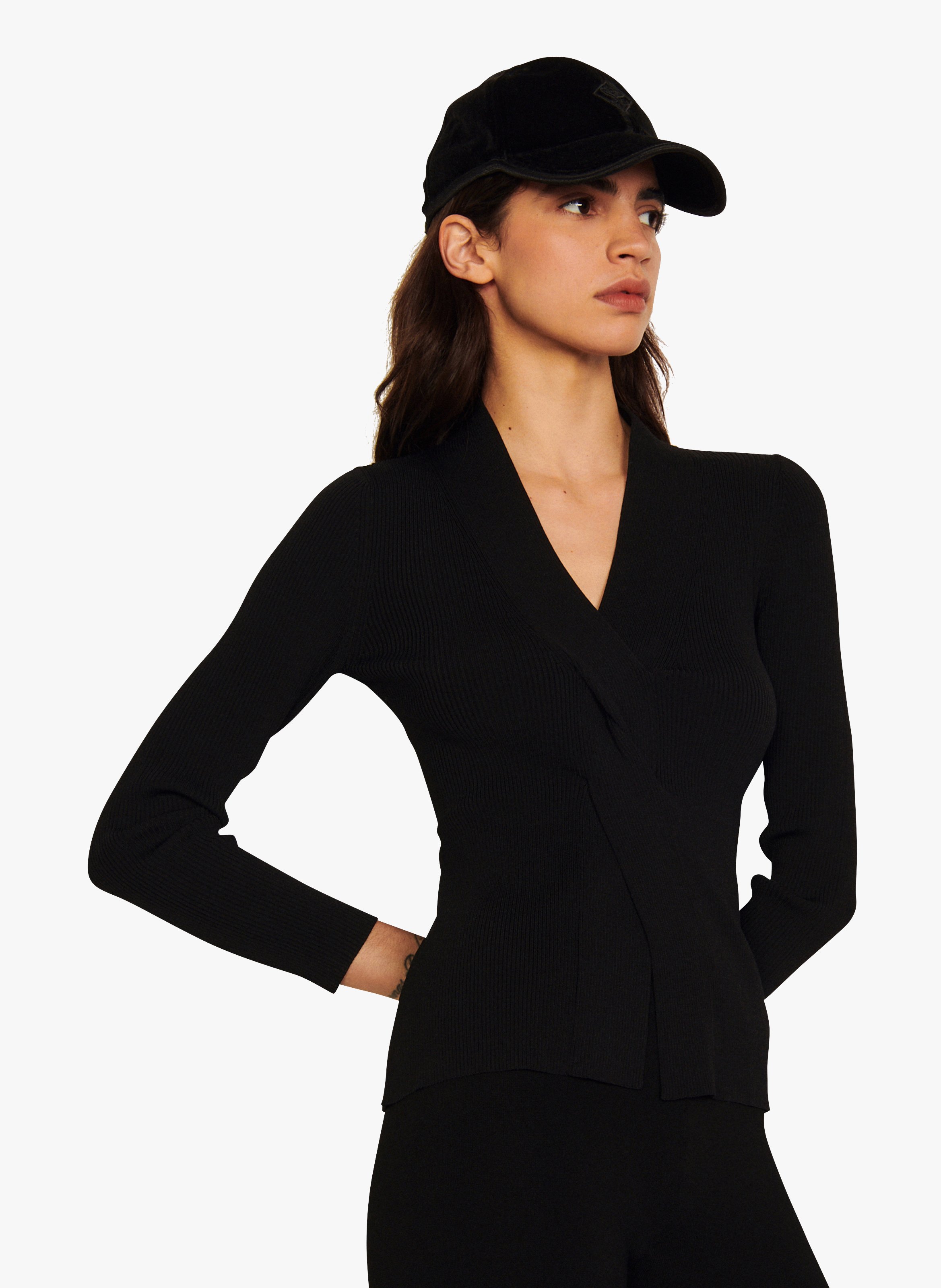 sandro black sweater