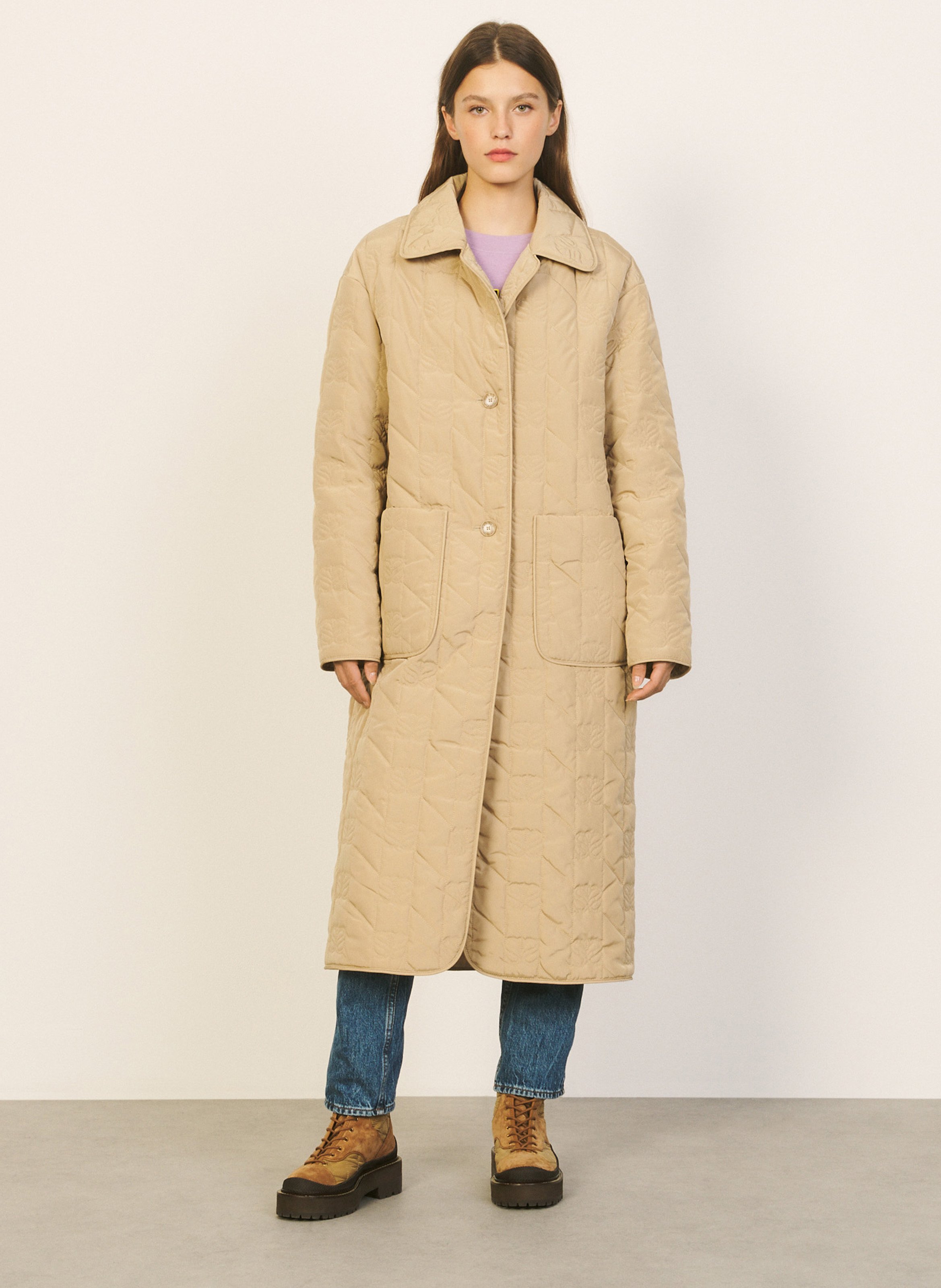 sandro beige coat