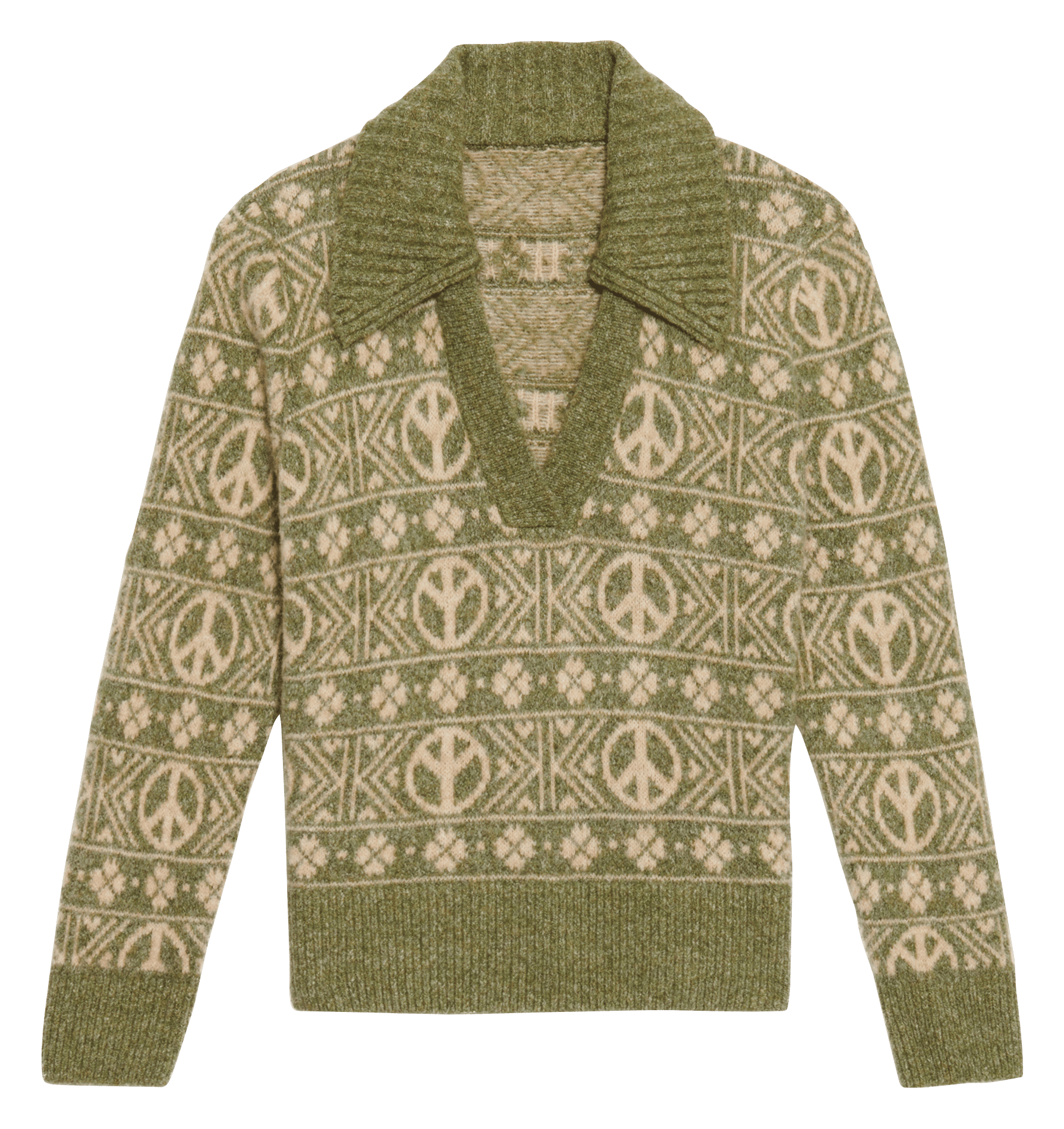 sandro green sweater