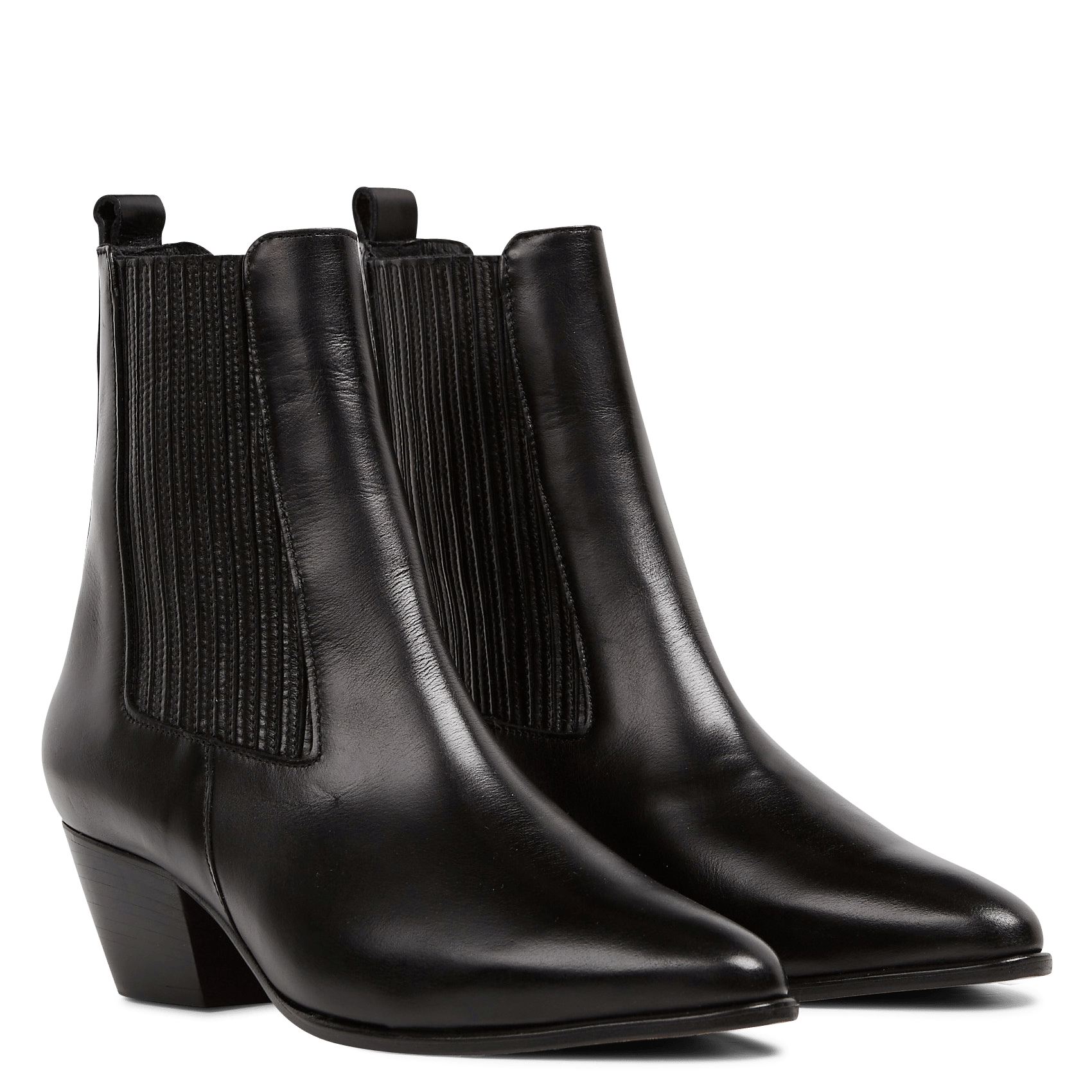 Sale Pointed Leather Mid-calf Boots 