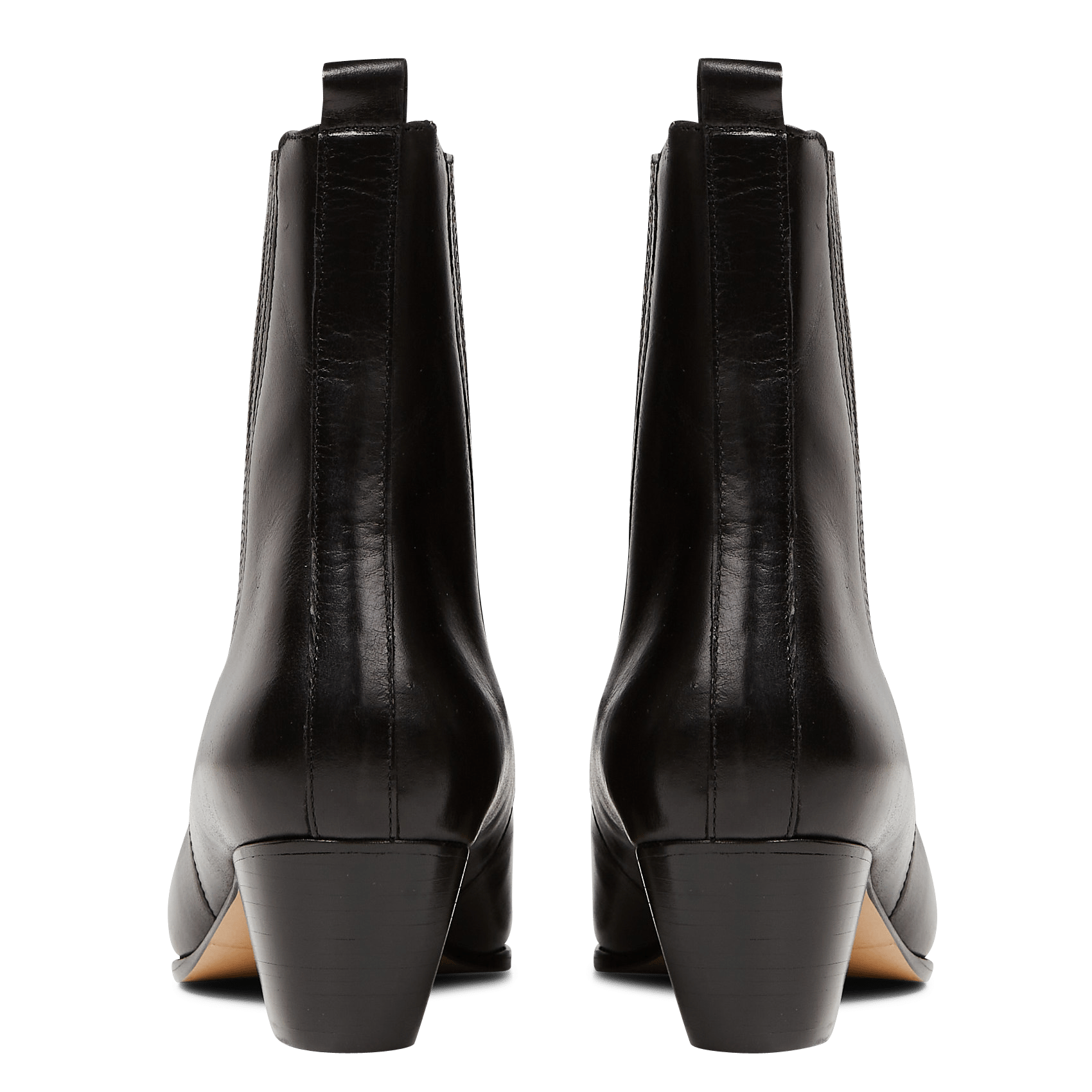 Sale Pointed Leather Mid-calf Boots 