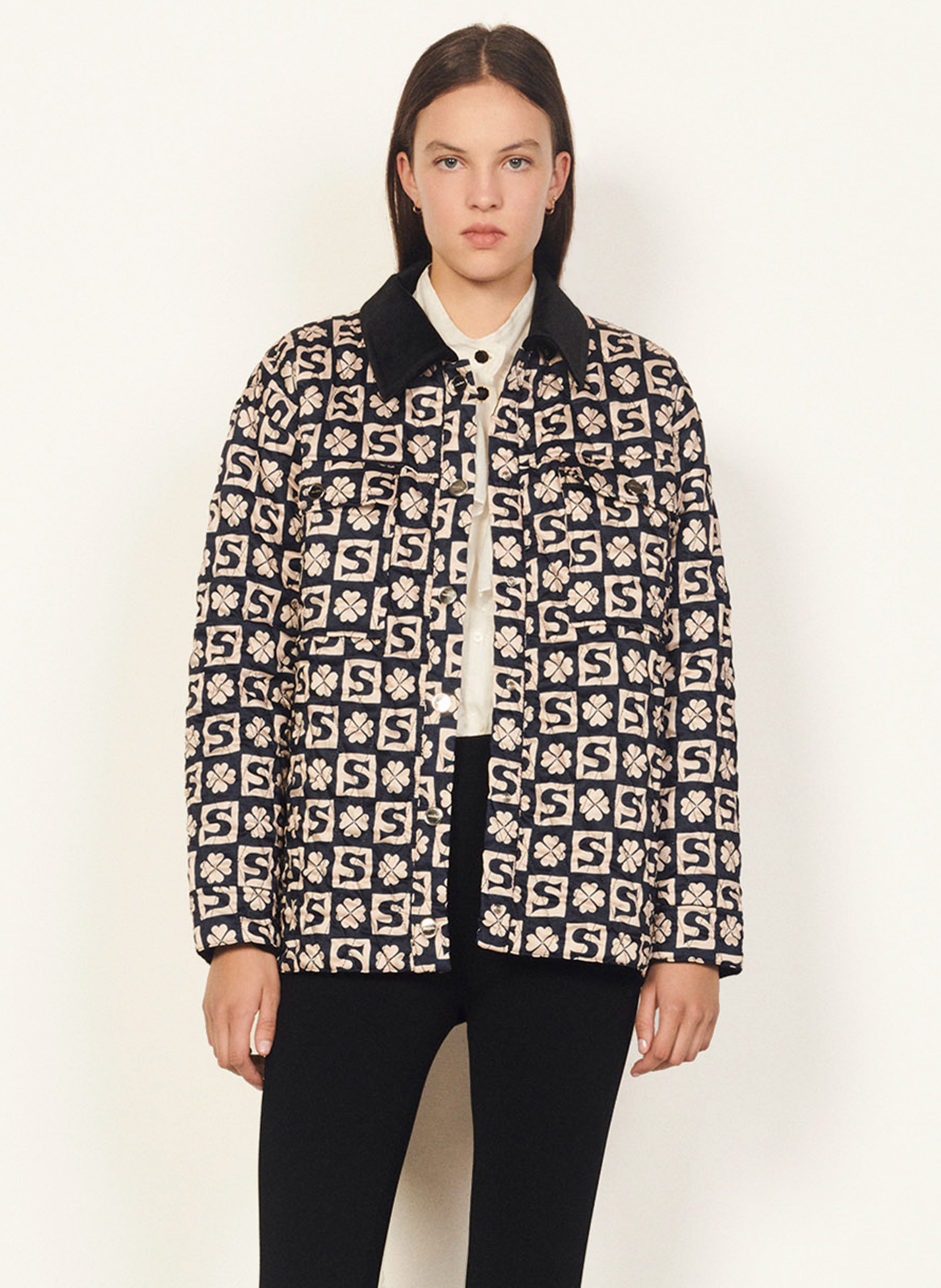 printed quilted jacket