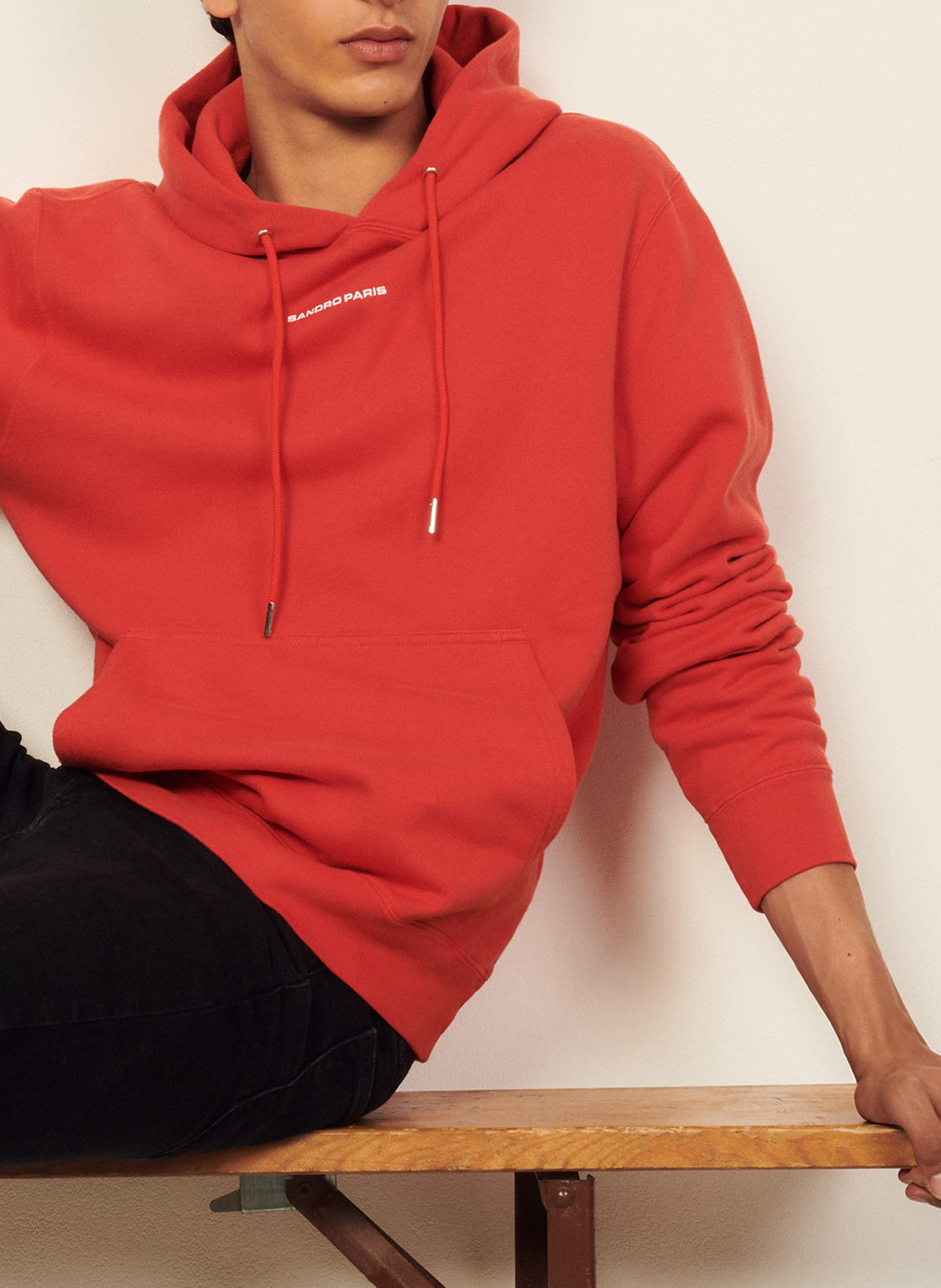 sandro orange hoodie