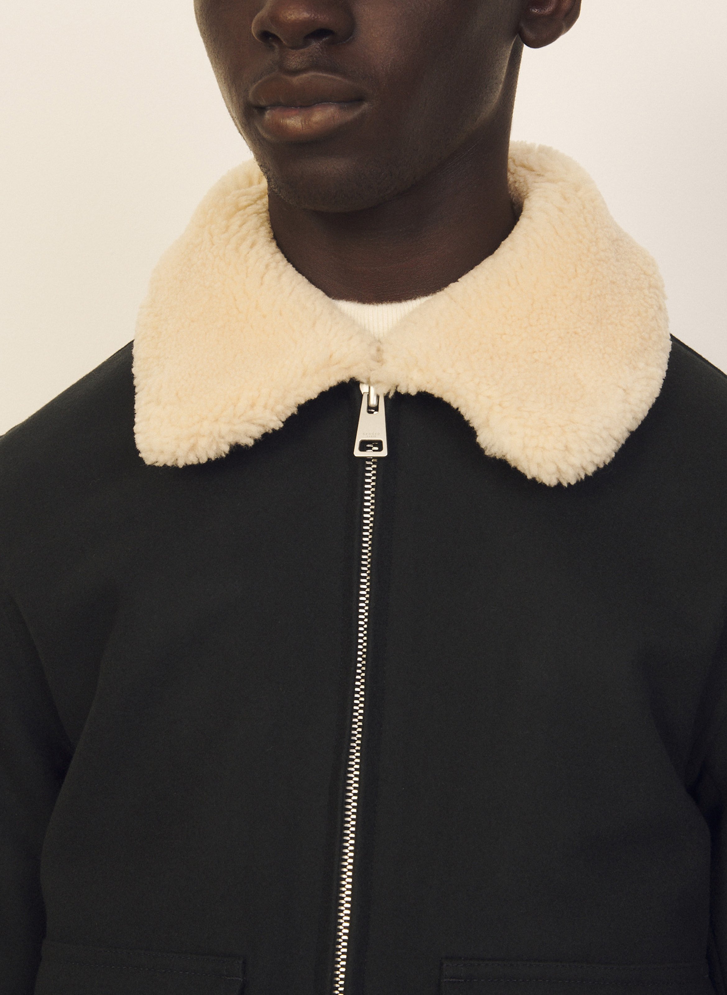 sandro sherpa jacket