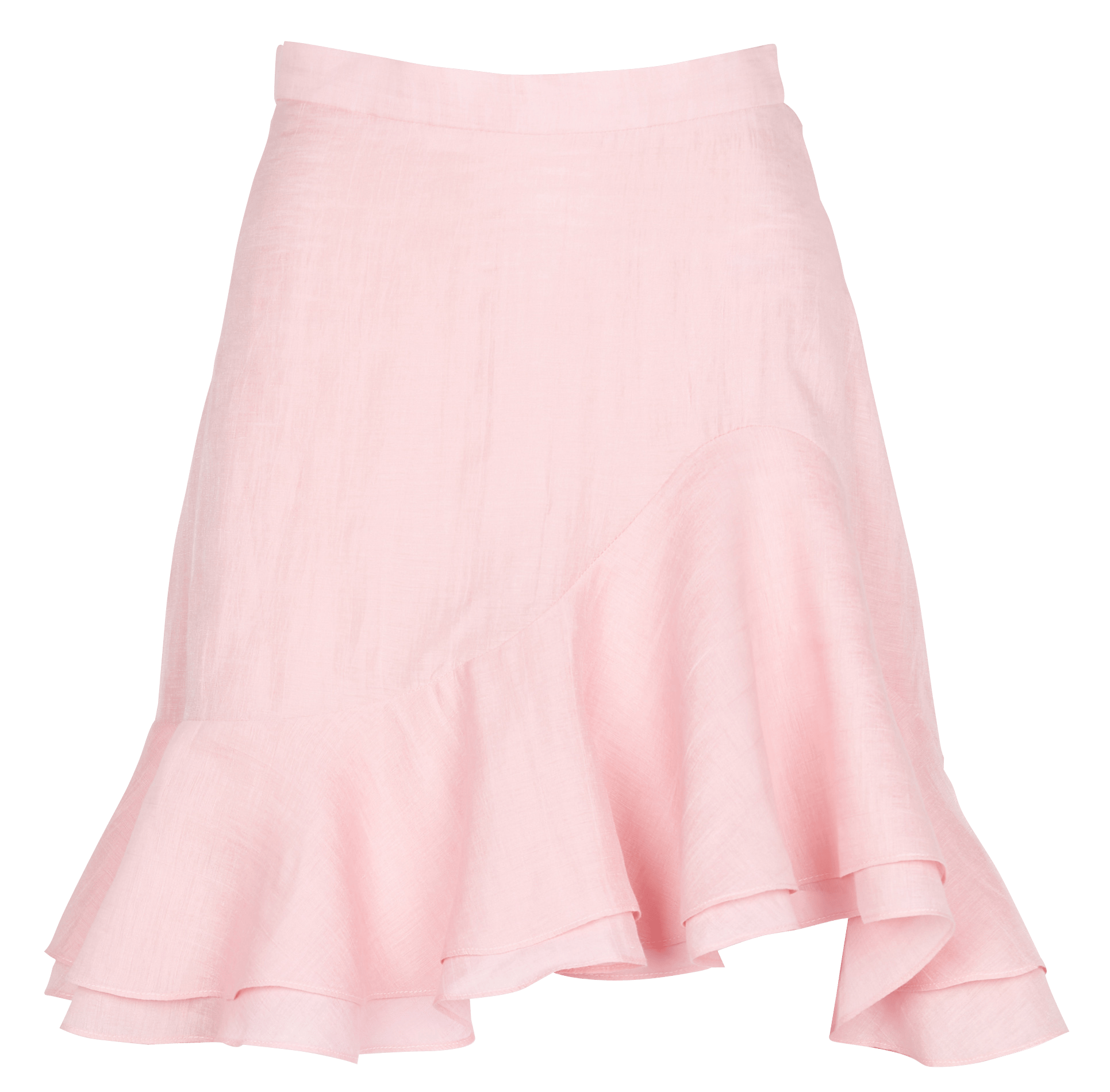 hot pink long ruffle skirt