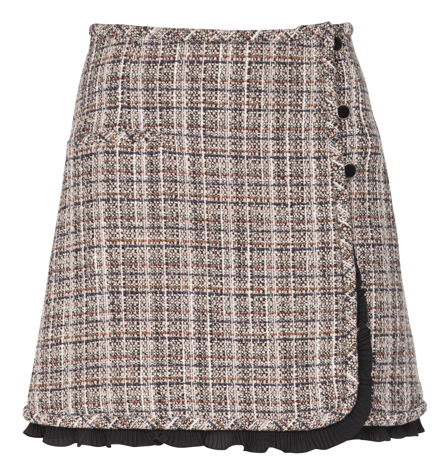 overall tweed skirt