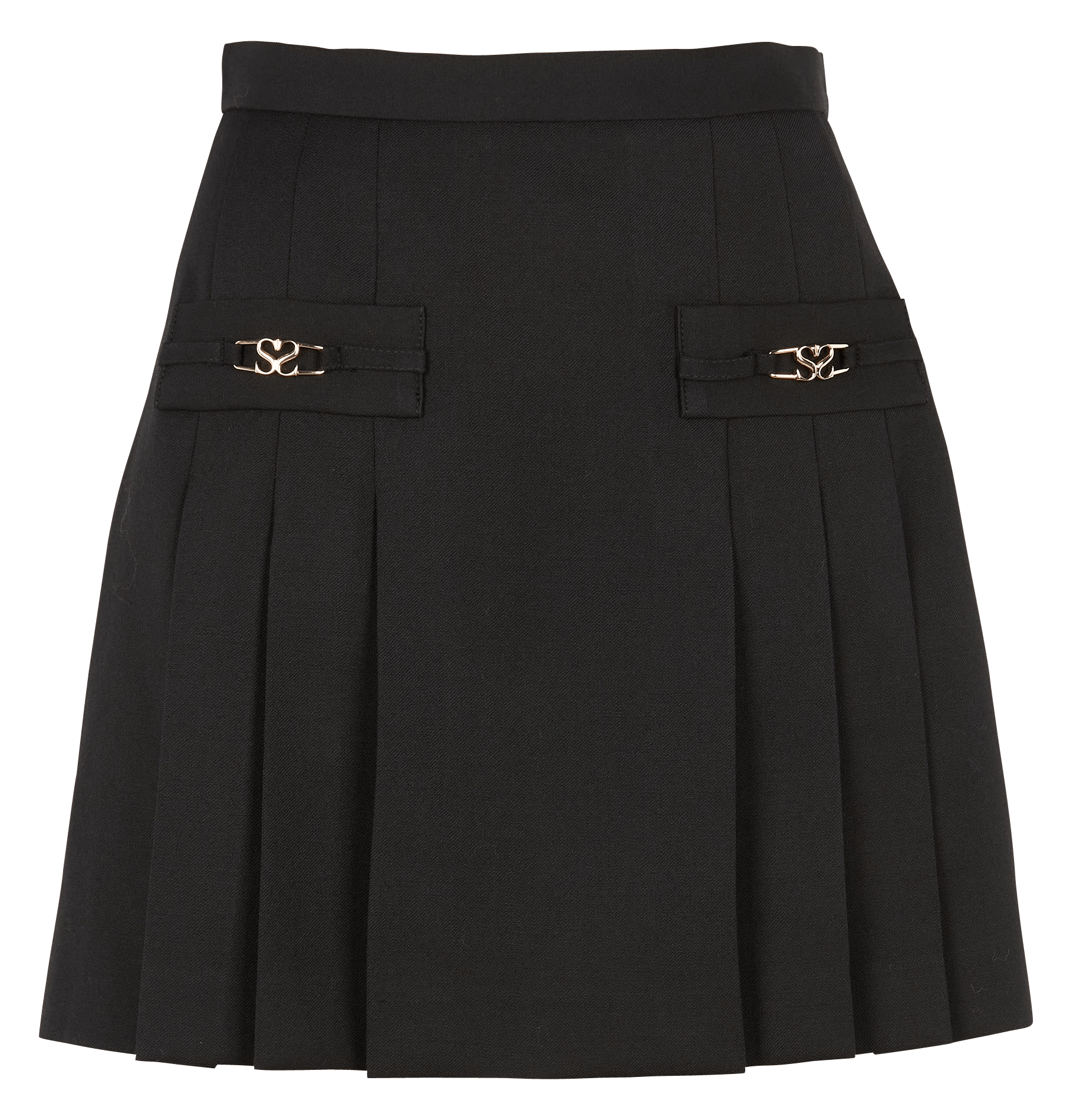 Short Wool Skirt Noir Sandro Women Place des Tendances