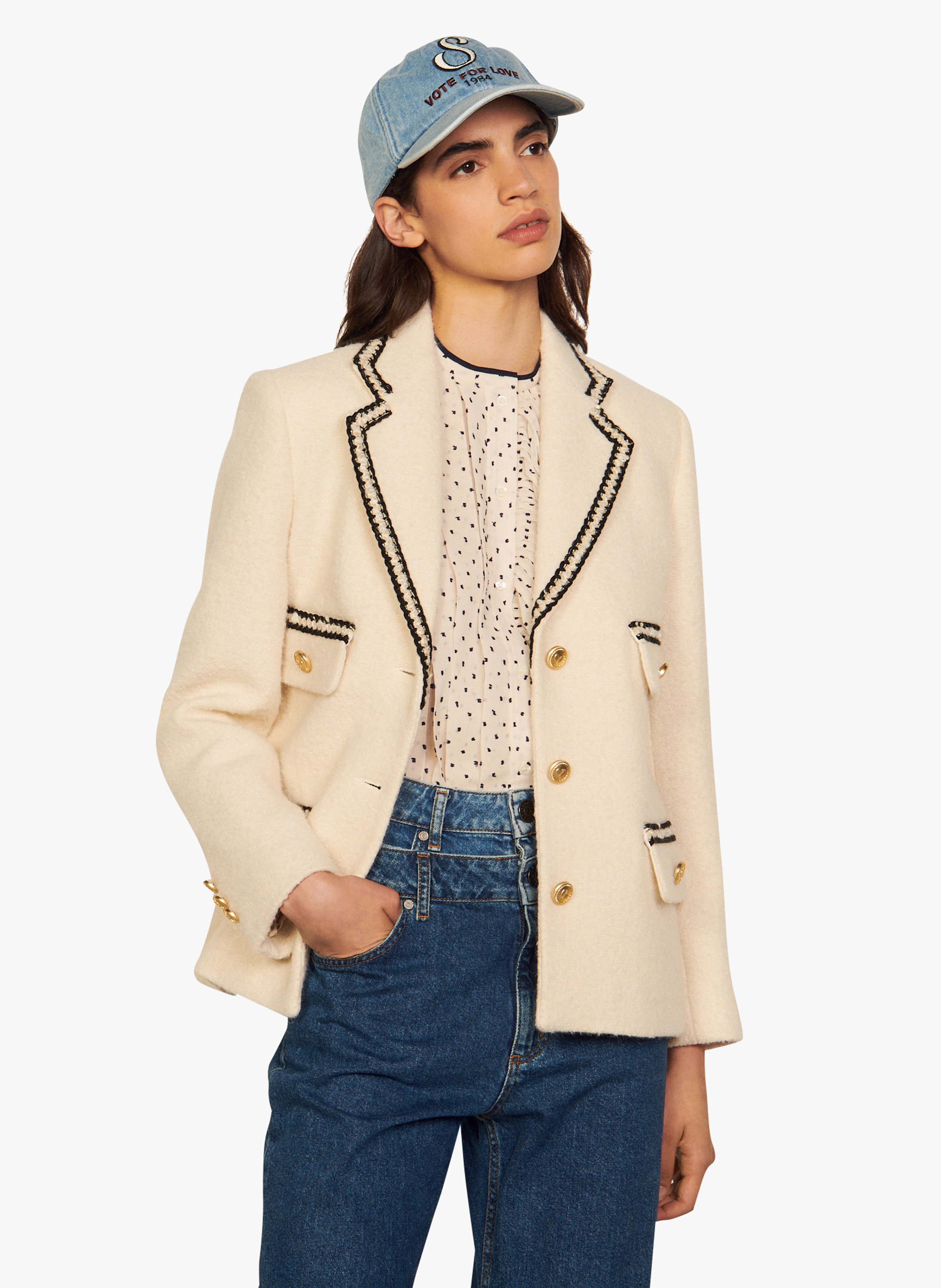 sandro beige jacket