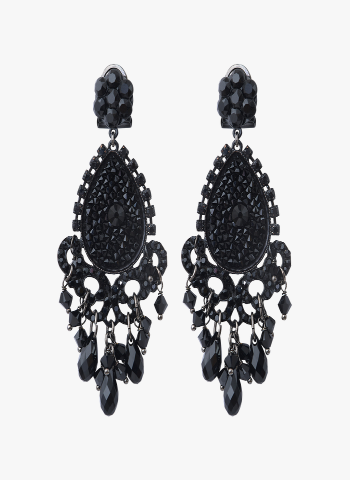 Black Dropped Earrings – Femmi Accessories