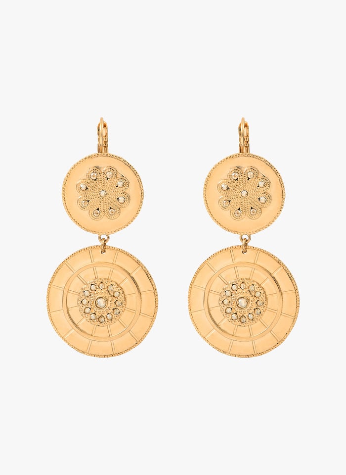 Metal earrings online shopping deals