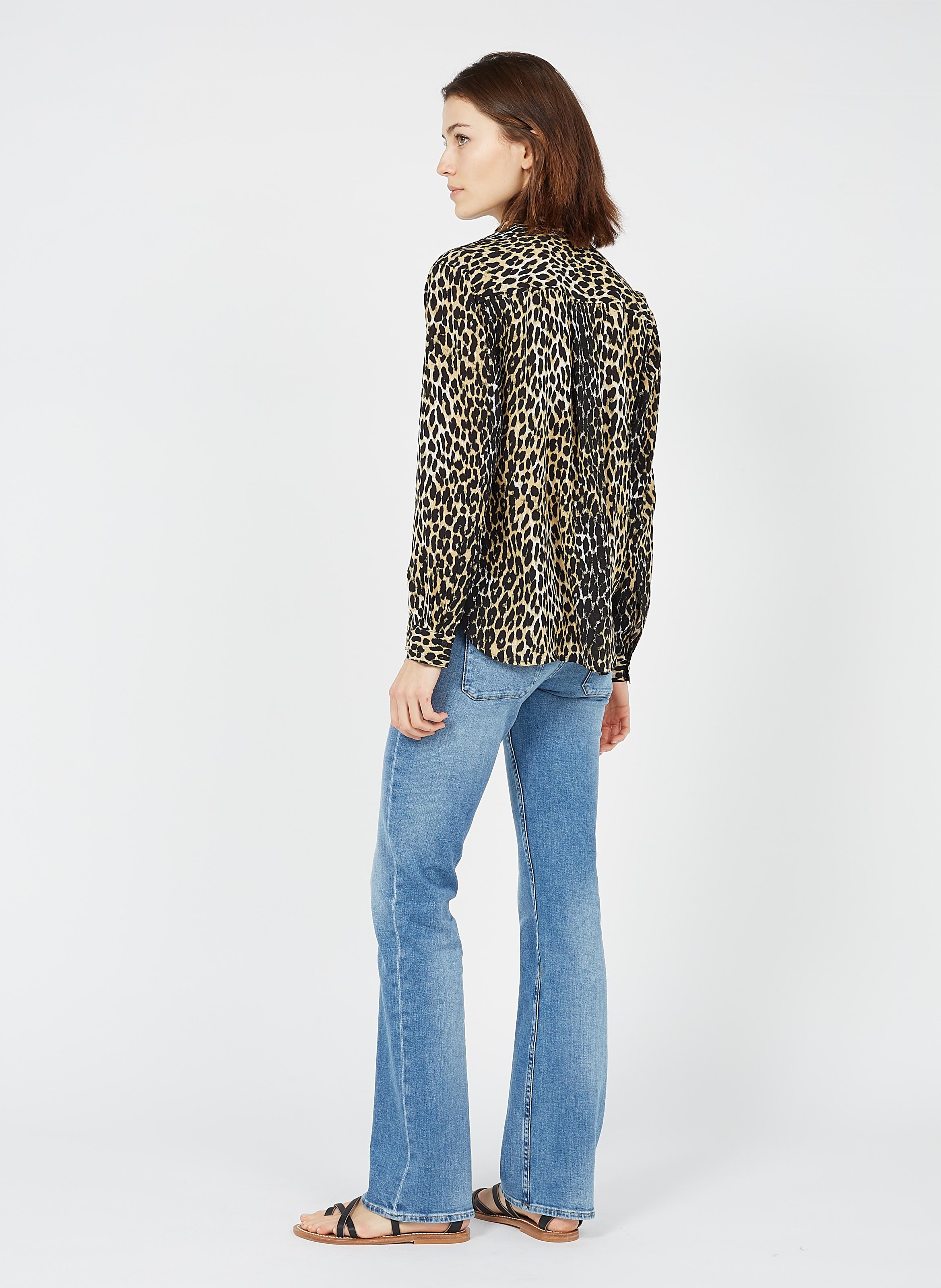 Sale Leopard Print Shirt With Classic 