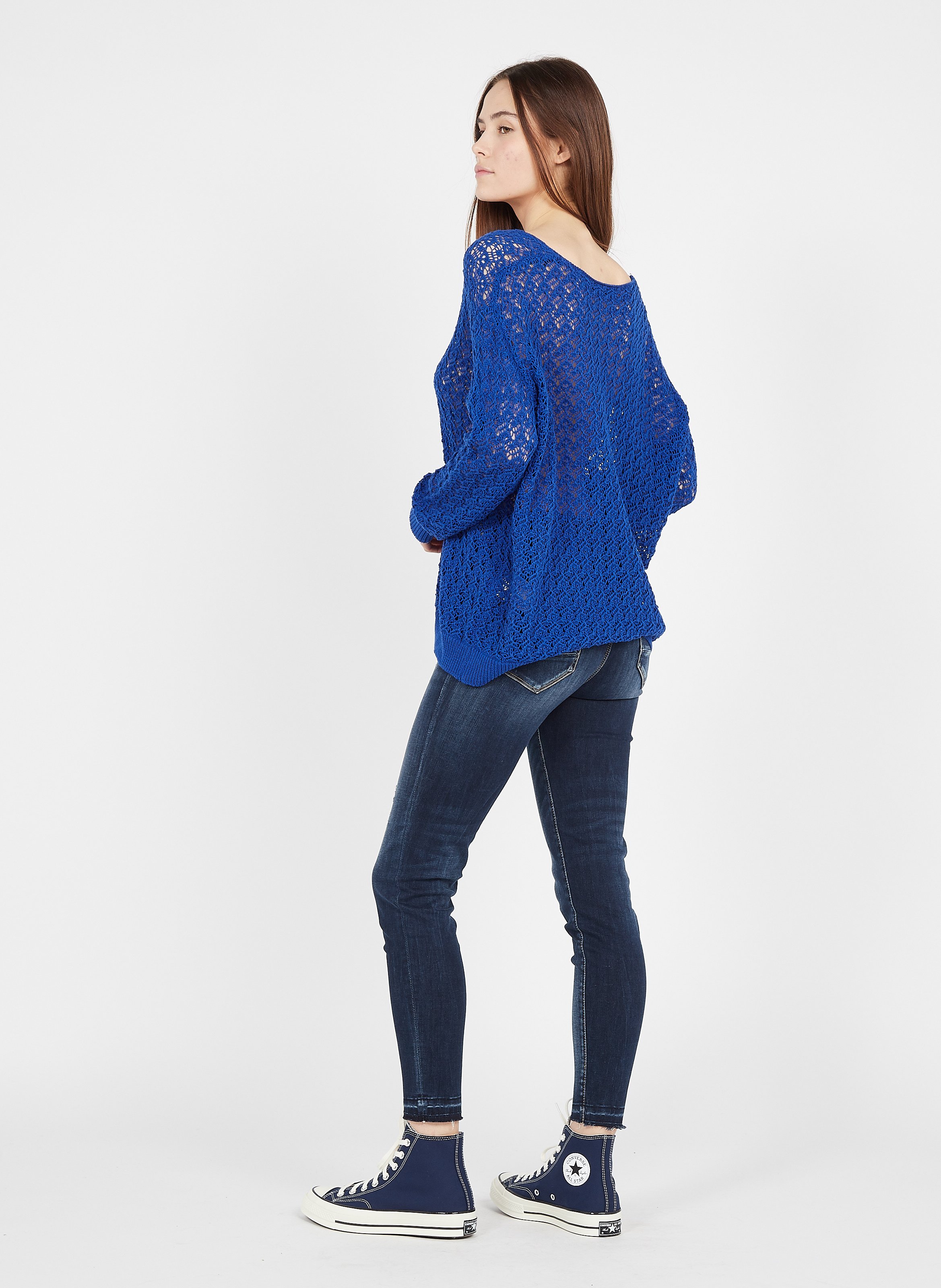High-rise Slim-fit Jeans Blue Le Temps Des Cerises - Women | Place des  Tendances