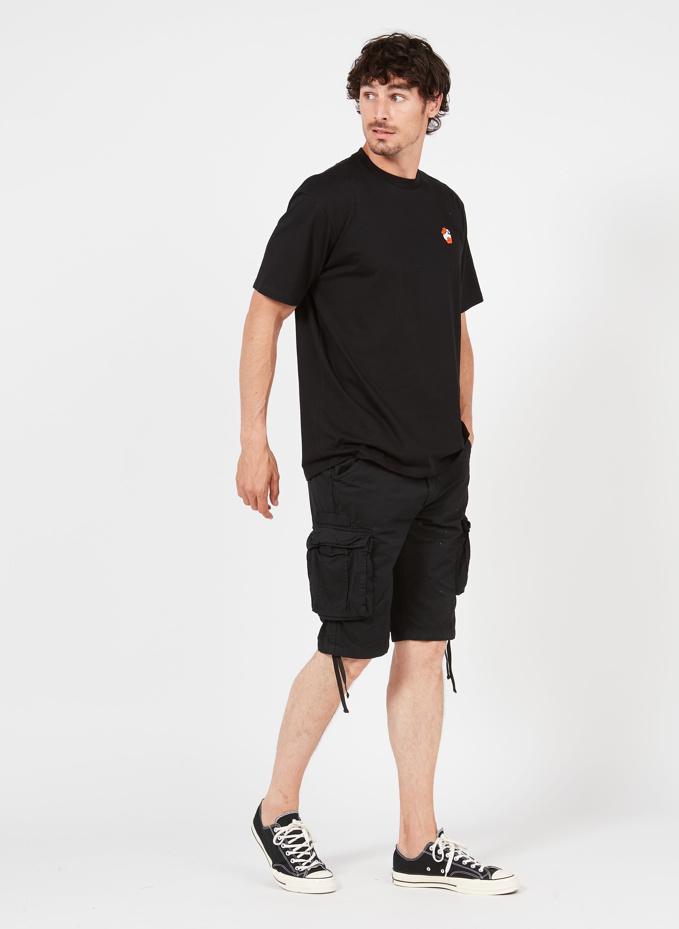 Cotton Cargo Shorts Black Schott - Men 
