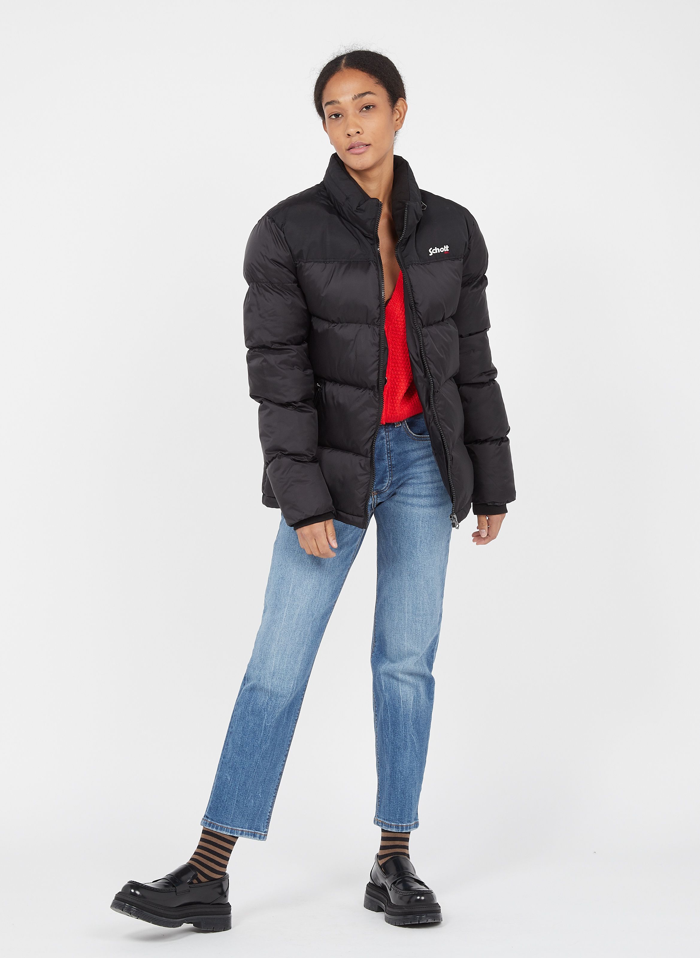 Schott padded outlet jacket womens