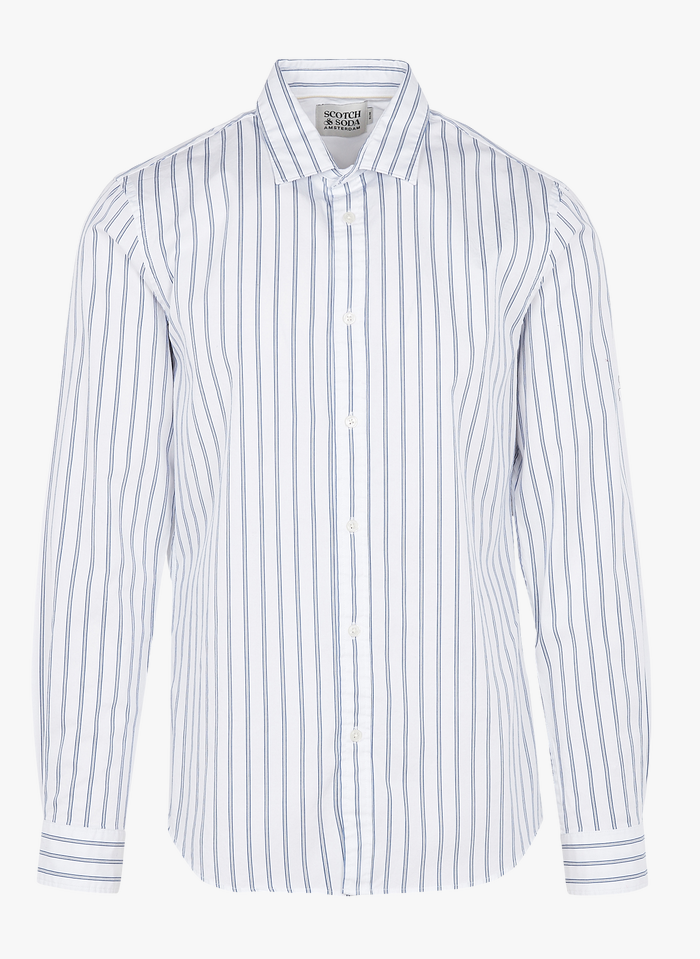 SCOTCH AND SODA White Classic collar cotton striped shirt
