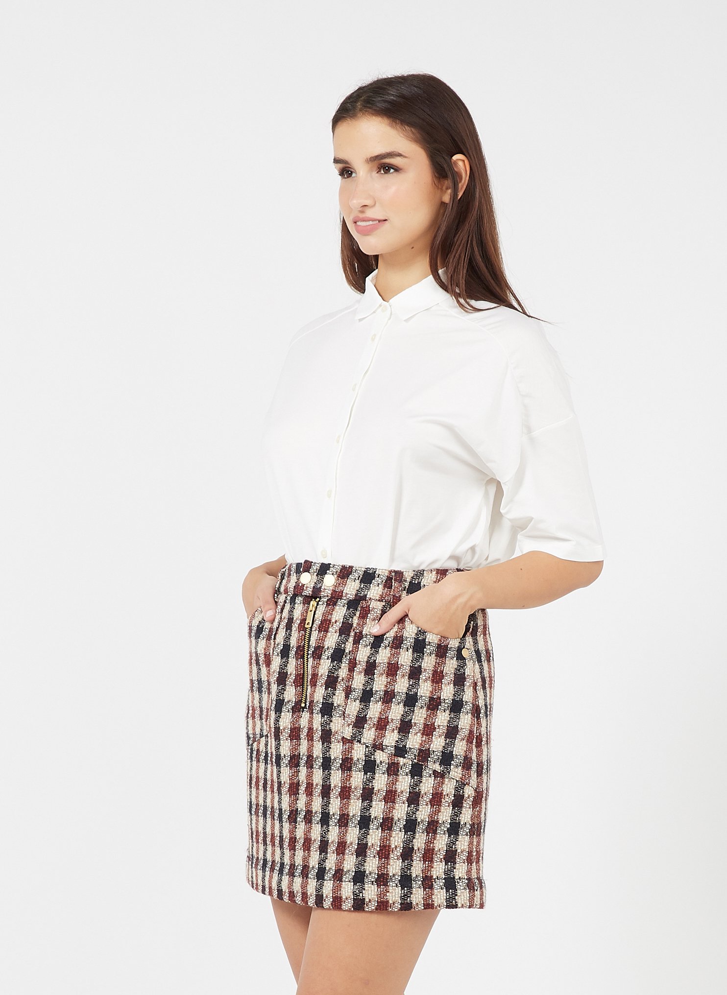 tweed mini skirt 90s