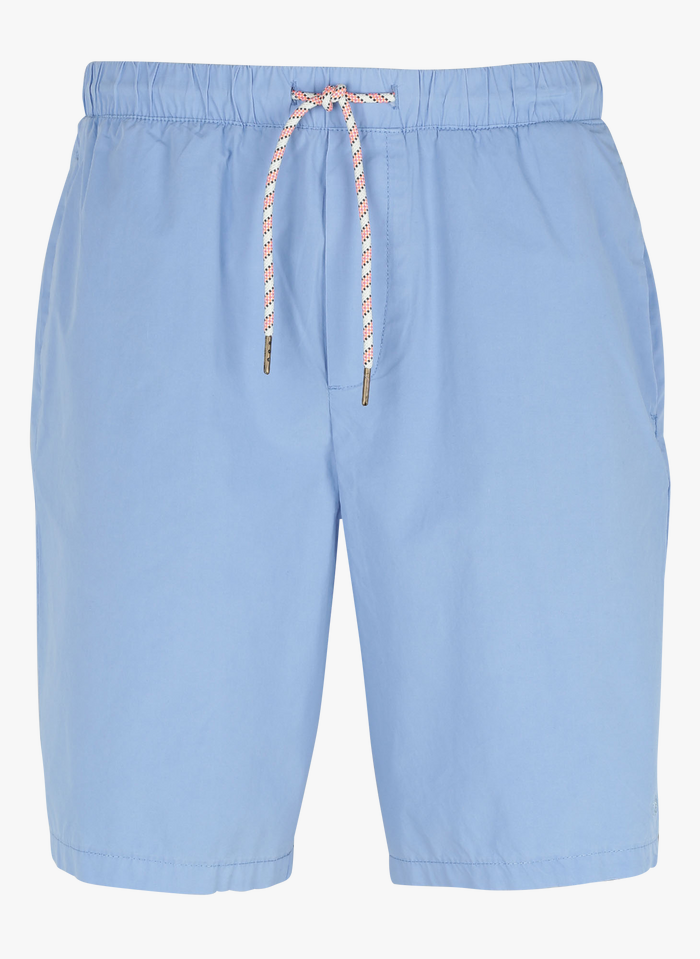 SCOTCH AND SODA Blue Straight-cut organic cotton shorts