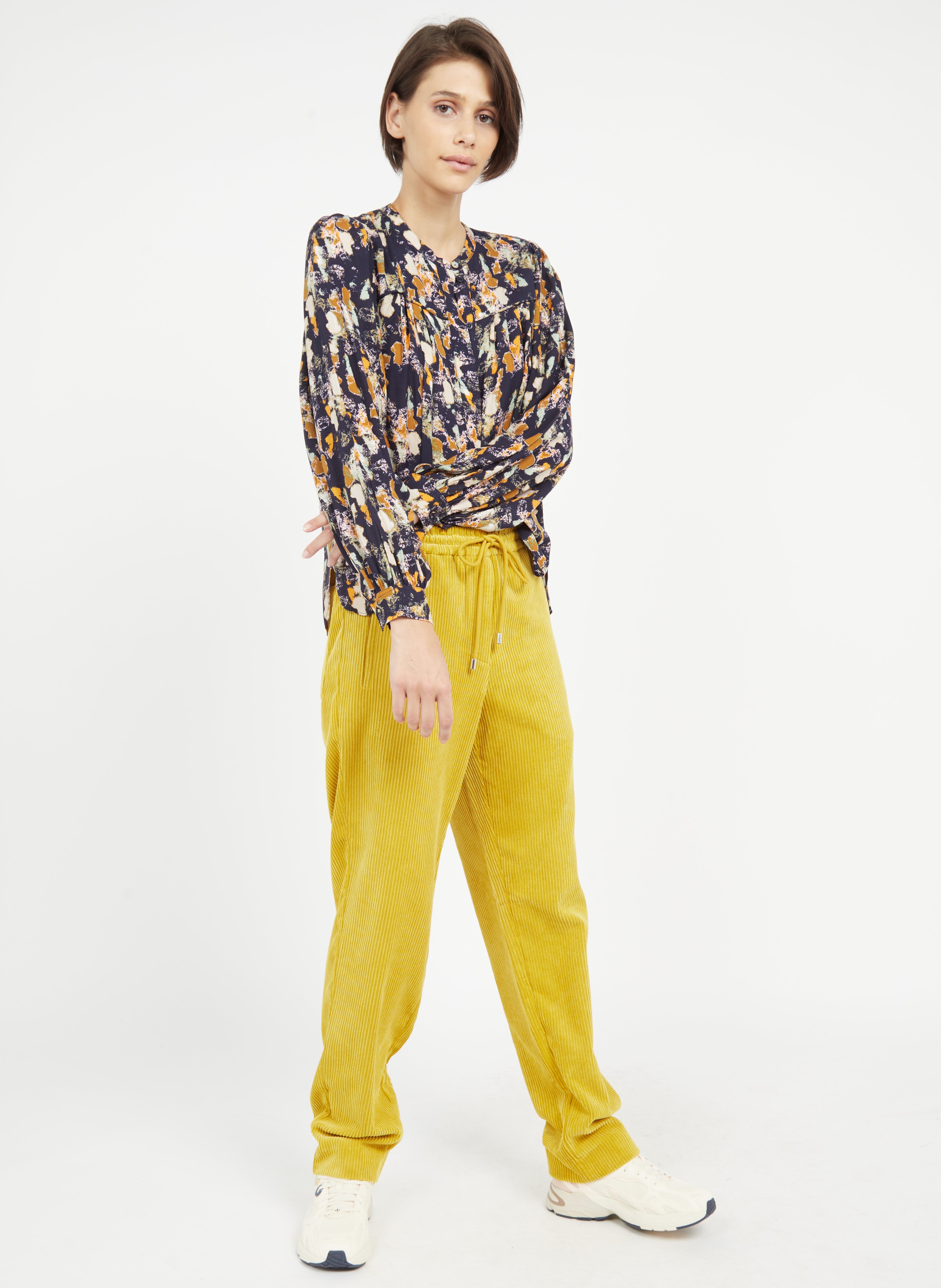 Printed Viscose Shirt Peacoat Second Female Women Place des Tendances