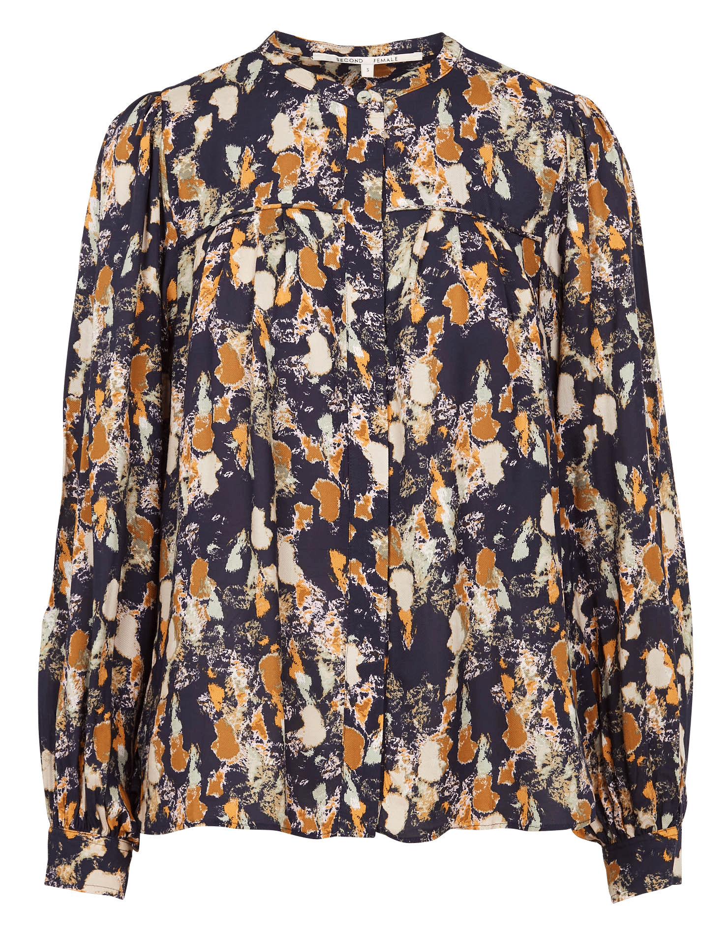 Printed Viscose Shirt Peacoat Second Female Women Place des Tendances