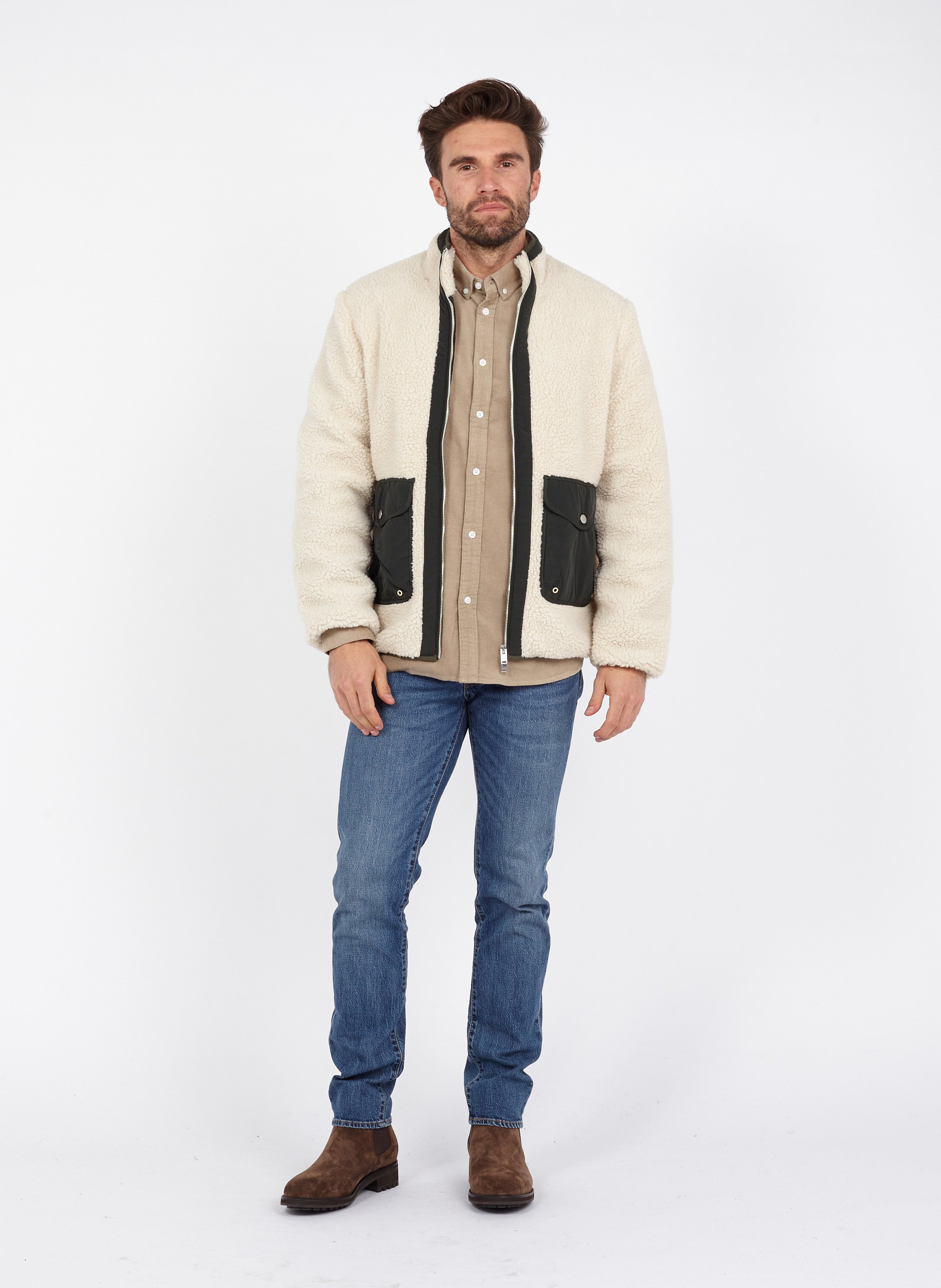 sherpa jacket beige