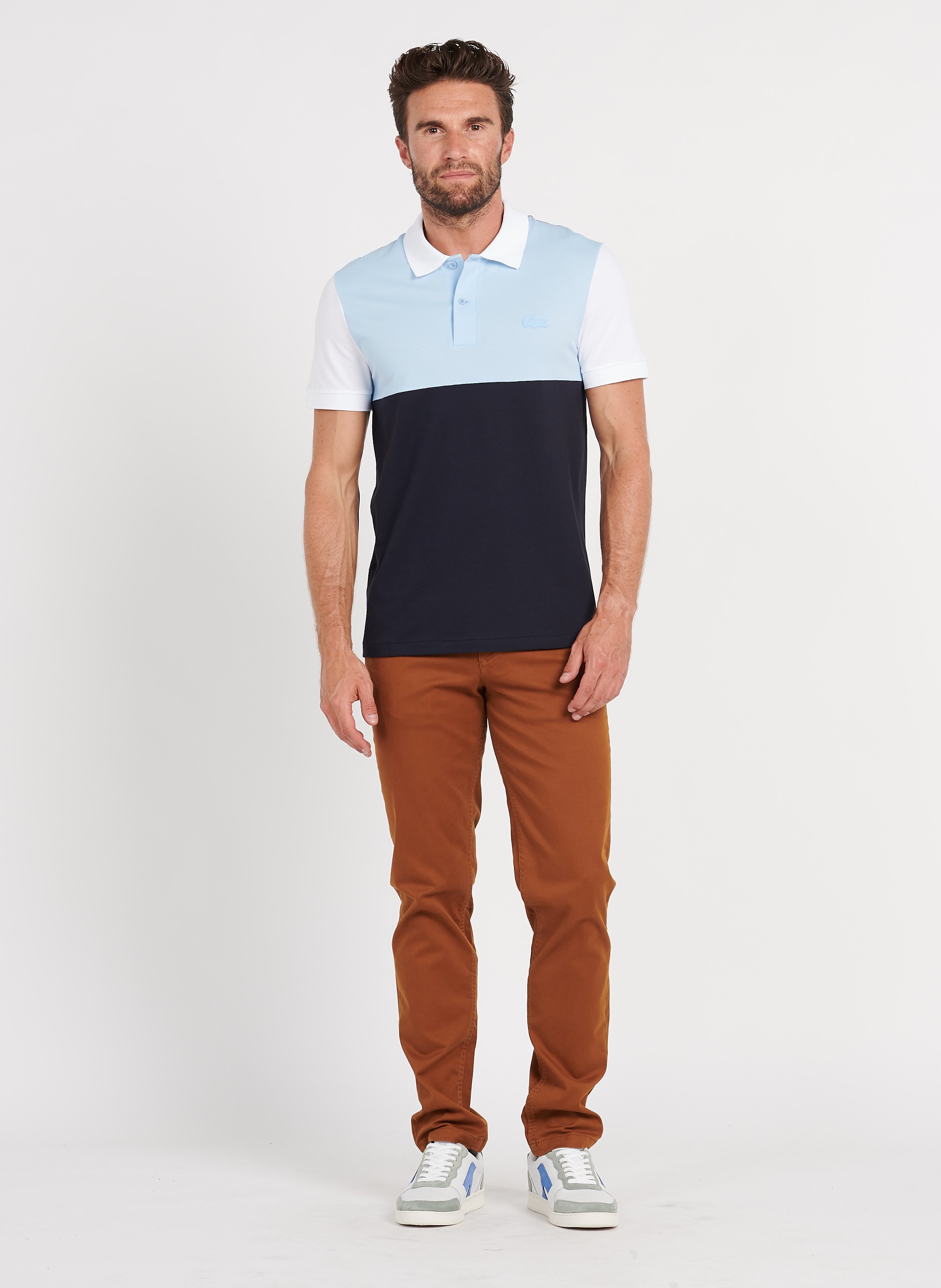 polo t shirt and chinos