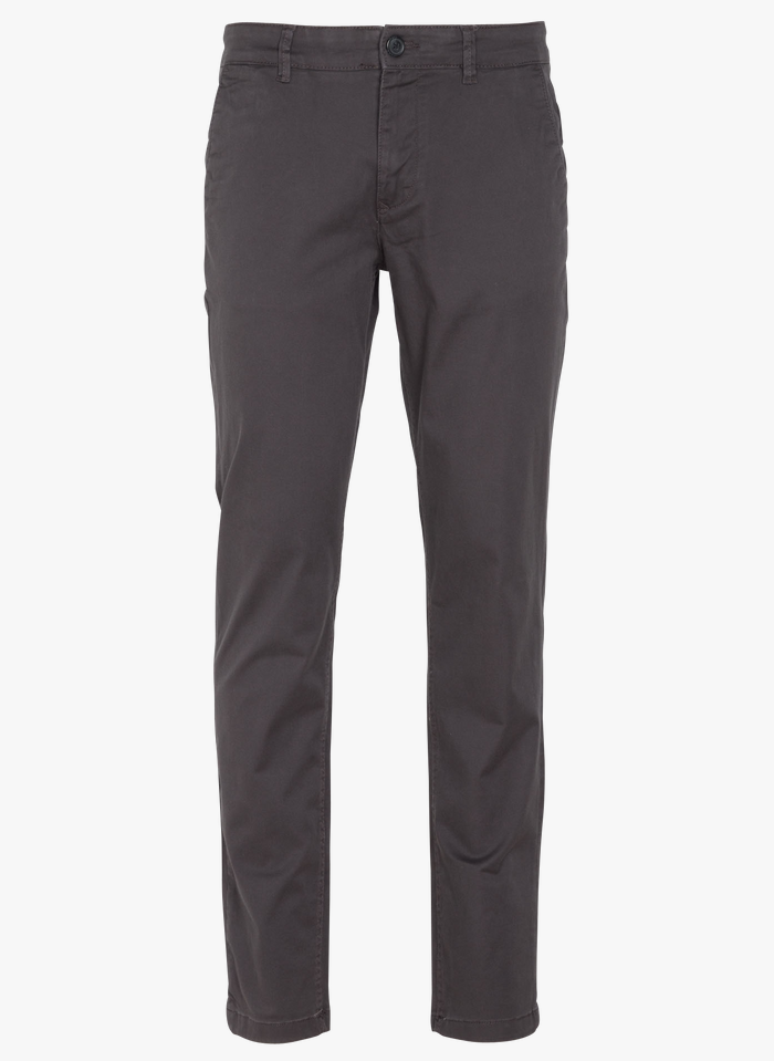 SELECTED Grey Straight cotton chinos