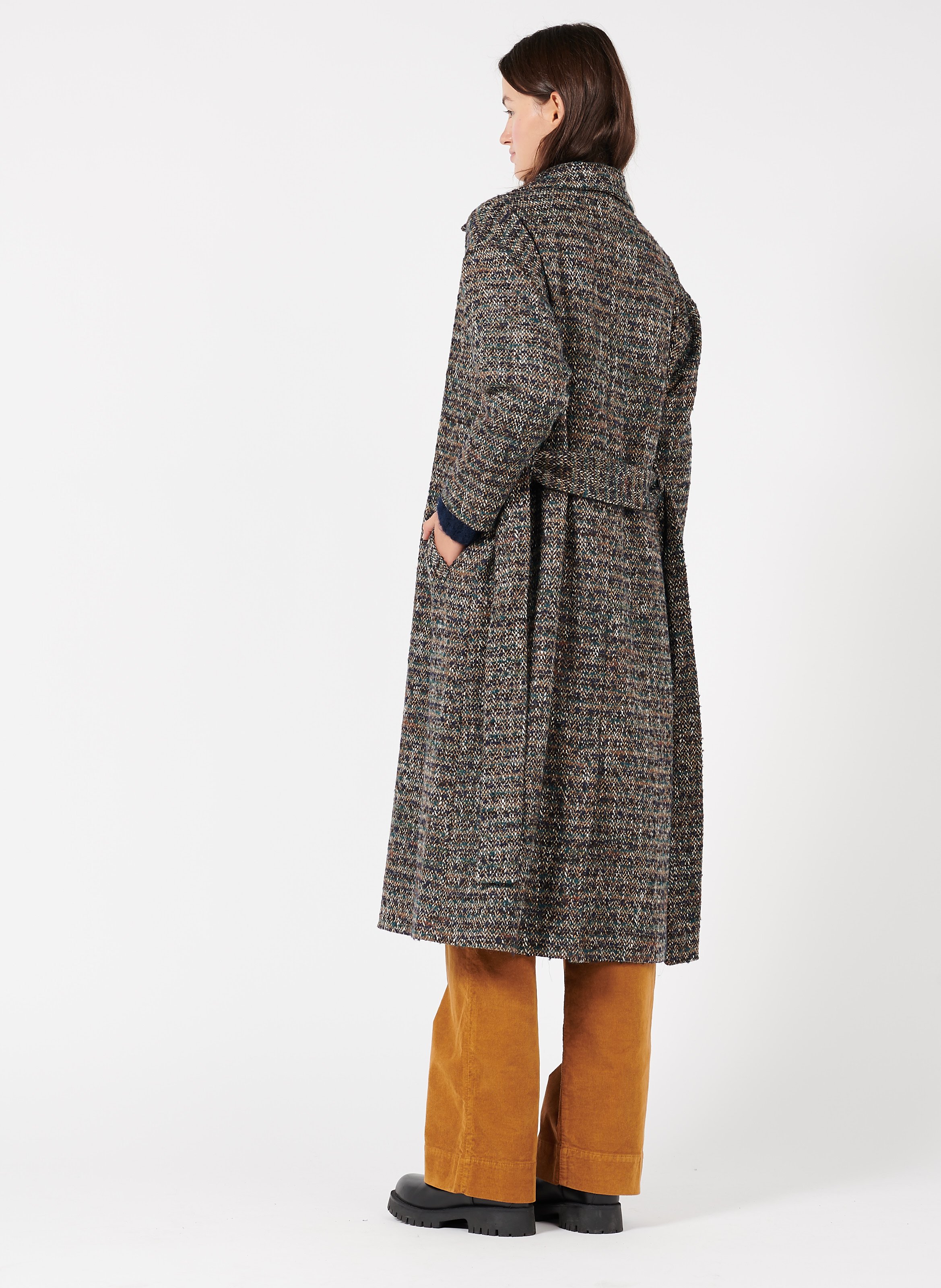 long tweed coat