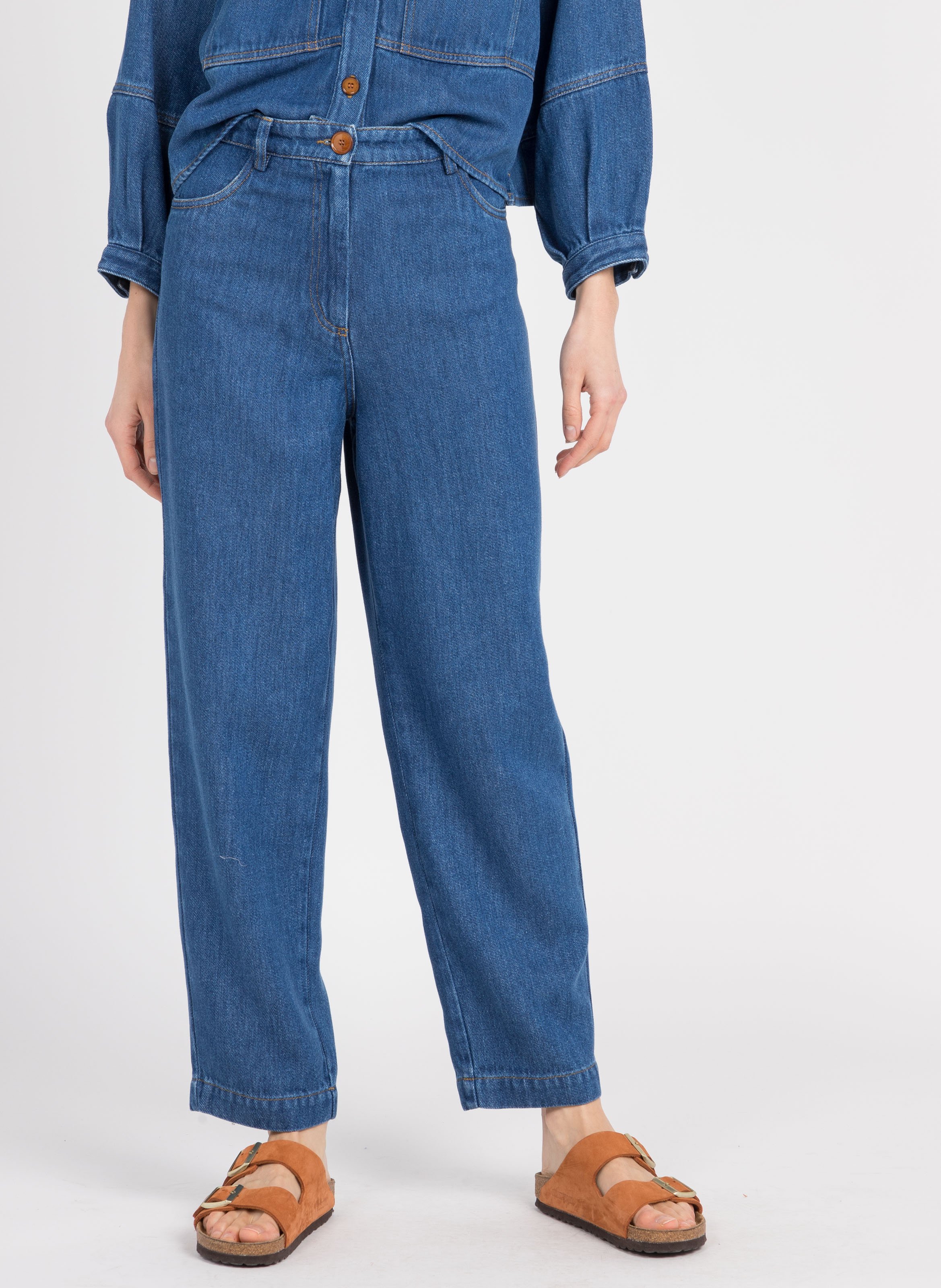 Lyocell Carrot Jeans Denim Blue Sessun - Women | Place des Tendances