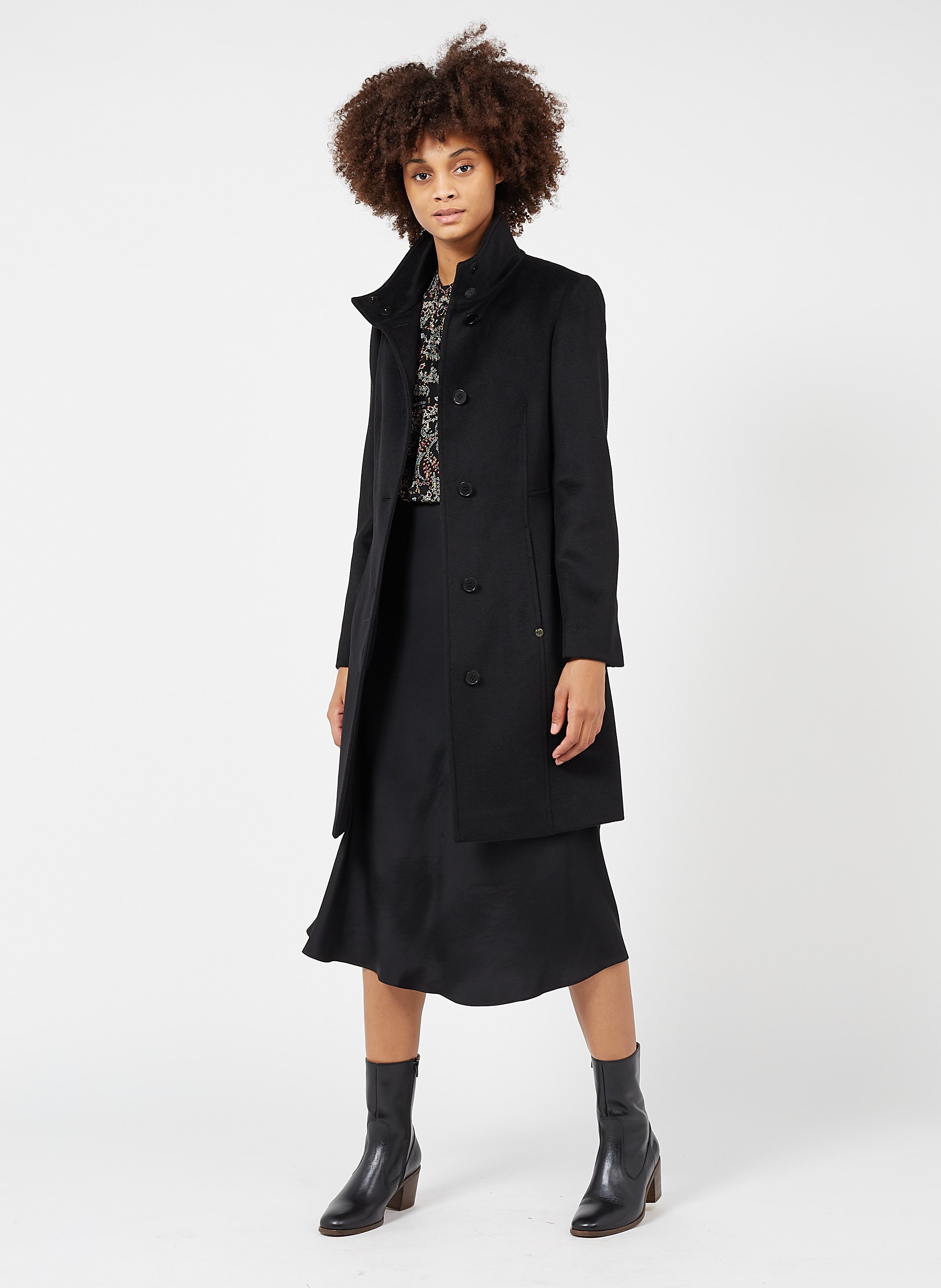 womens black wool jacket