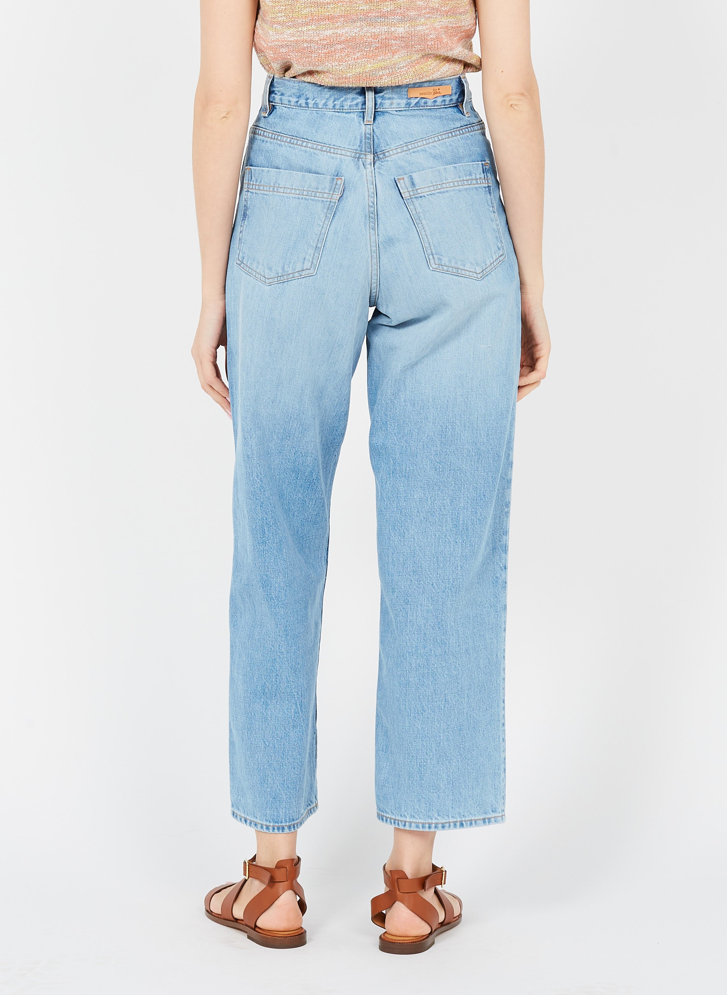 Straight-cut Stonewashed Jeans Astral Blue Sessun - Women | Place des  Tendances