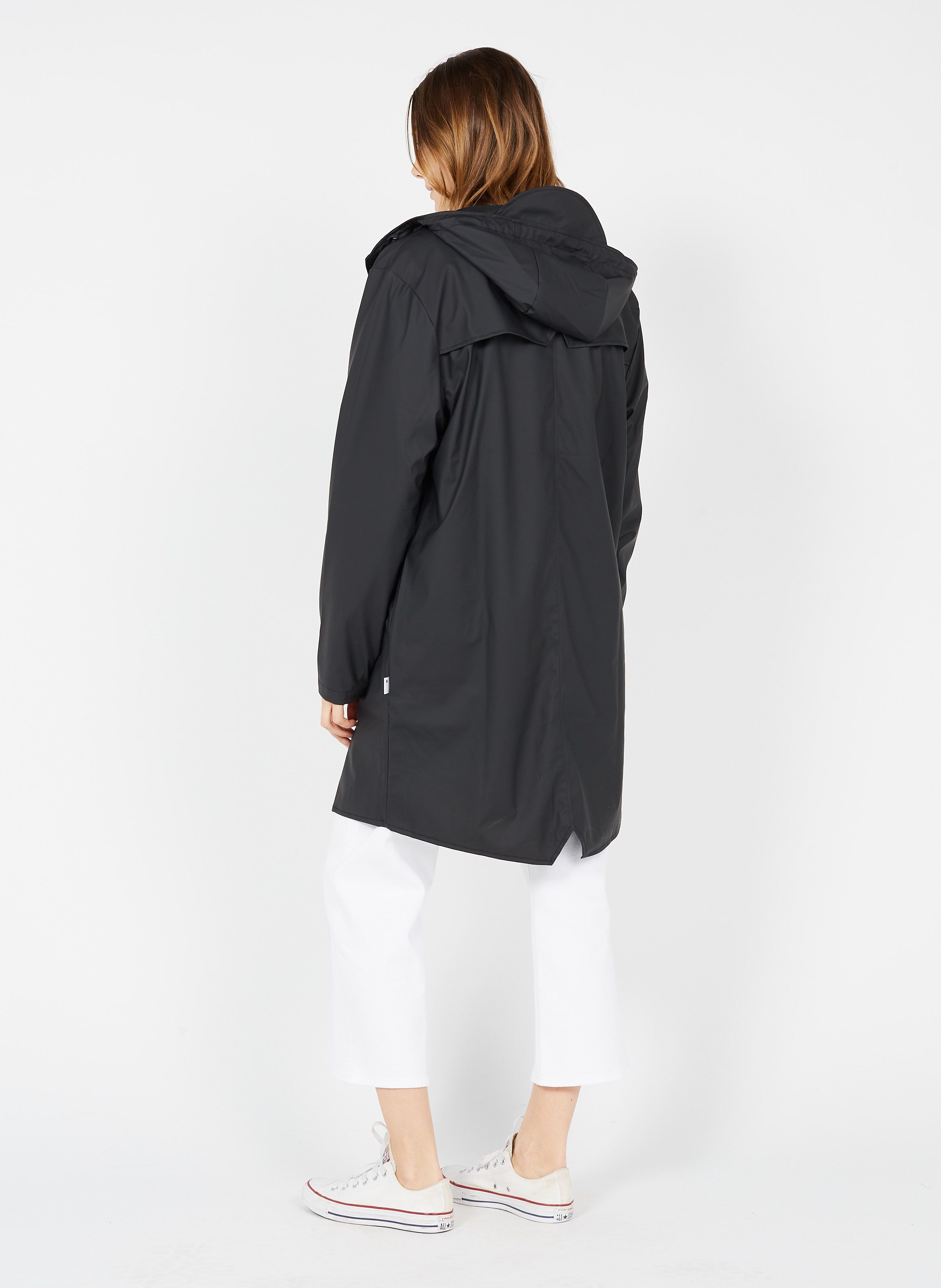 long black waterproof jacket