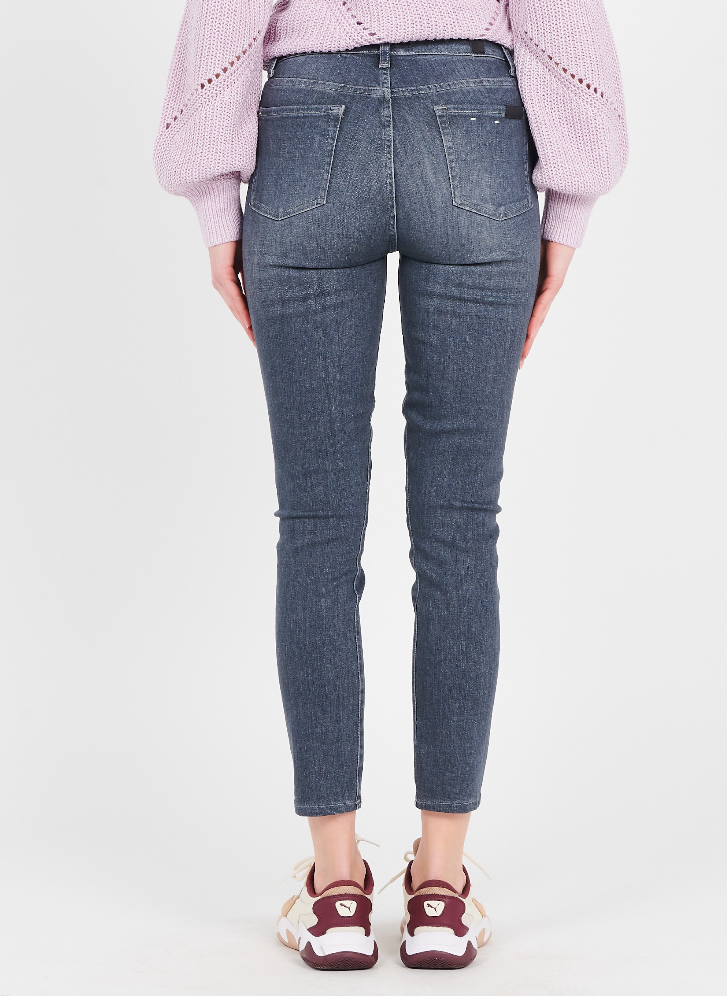 Sale High-rise Skinny Jeans Grey 7 For 