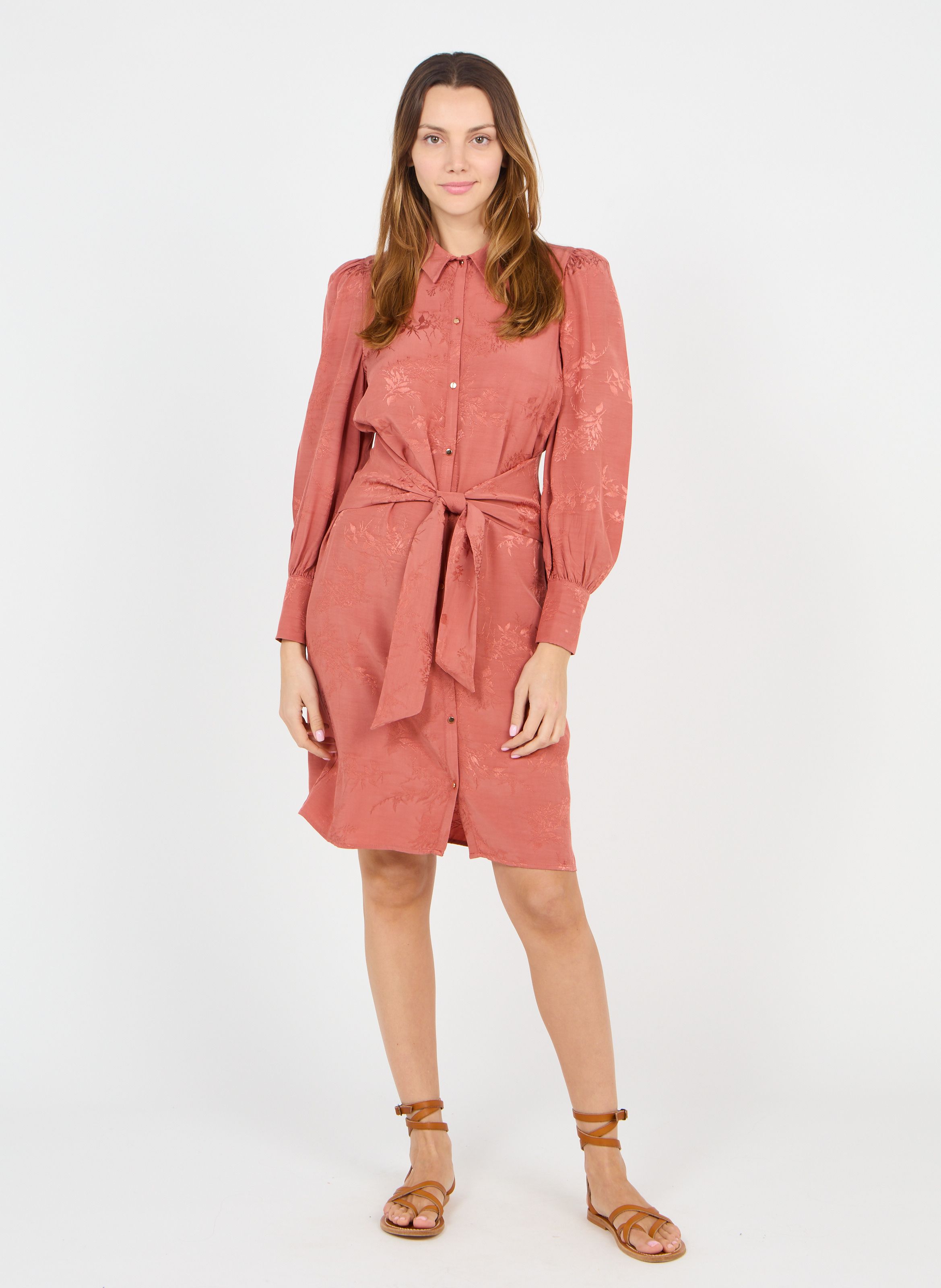 nat heart midi shirt dress