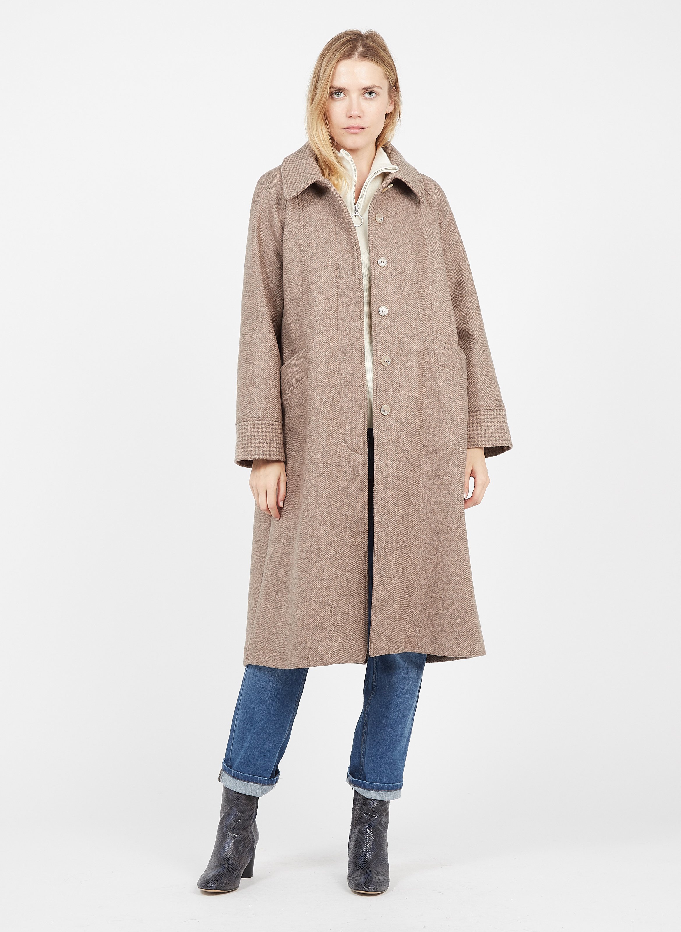 classic wool blend coat