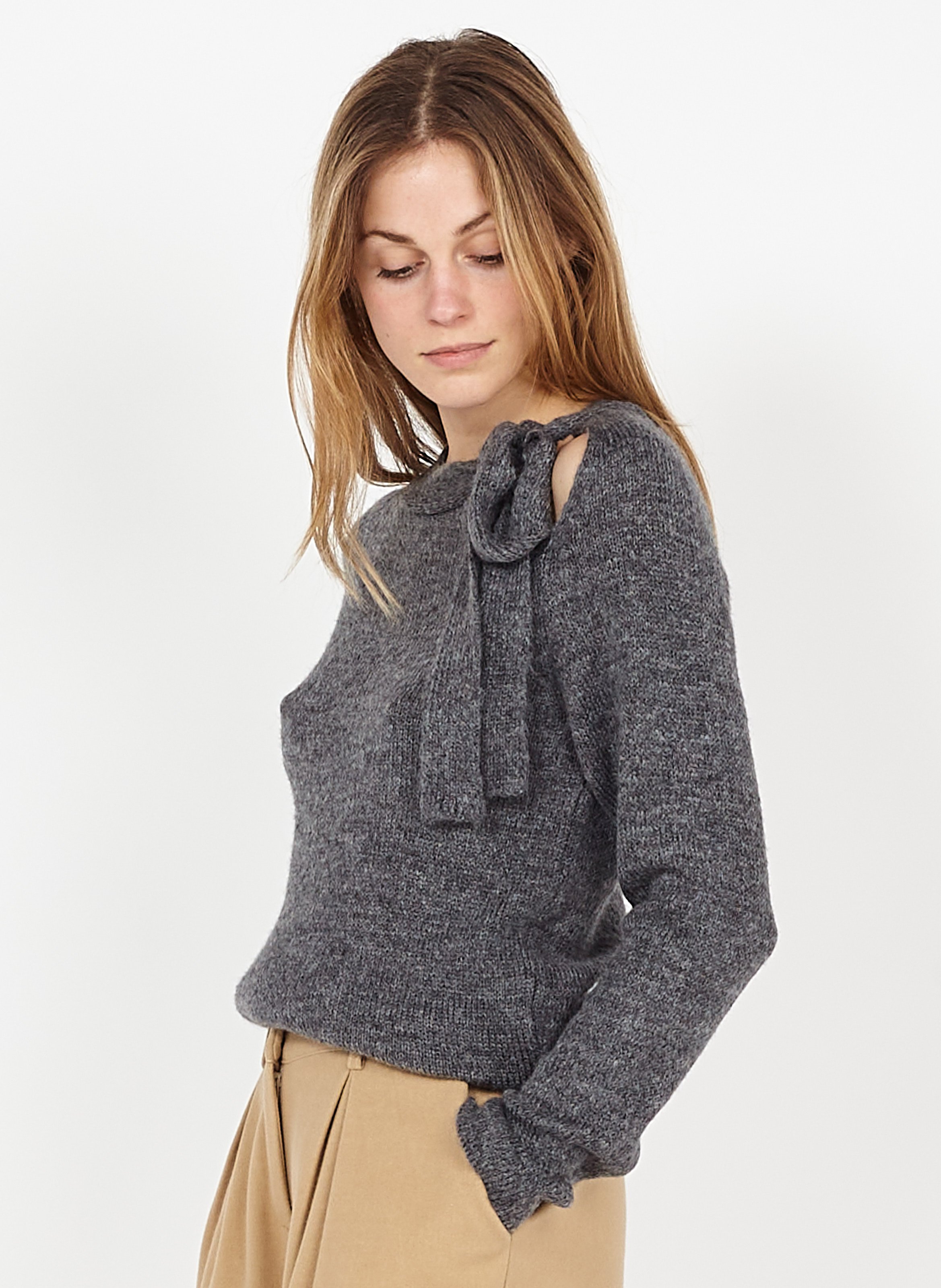 bow neck jumper