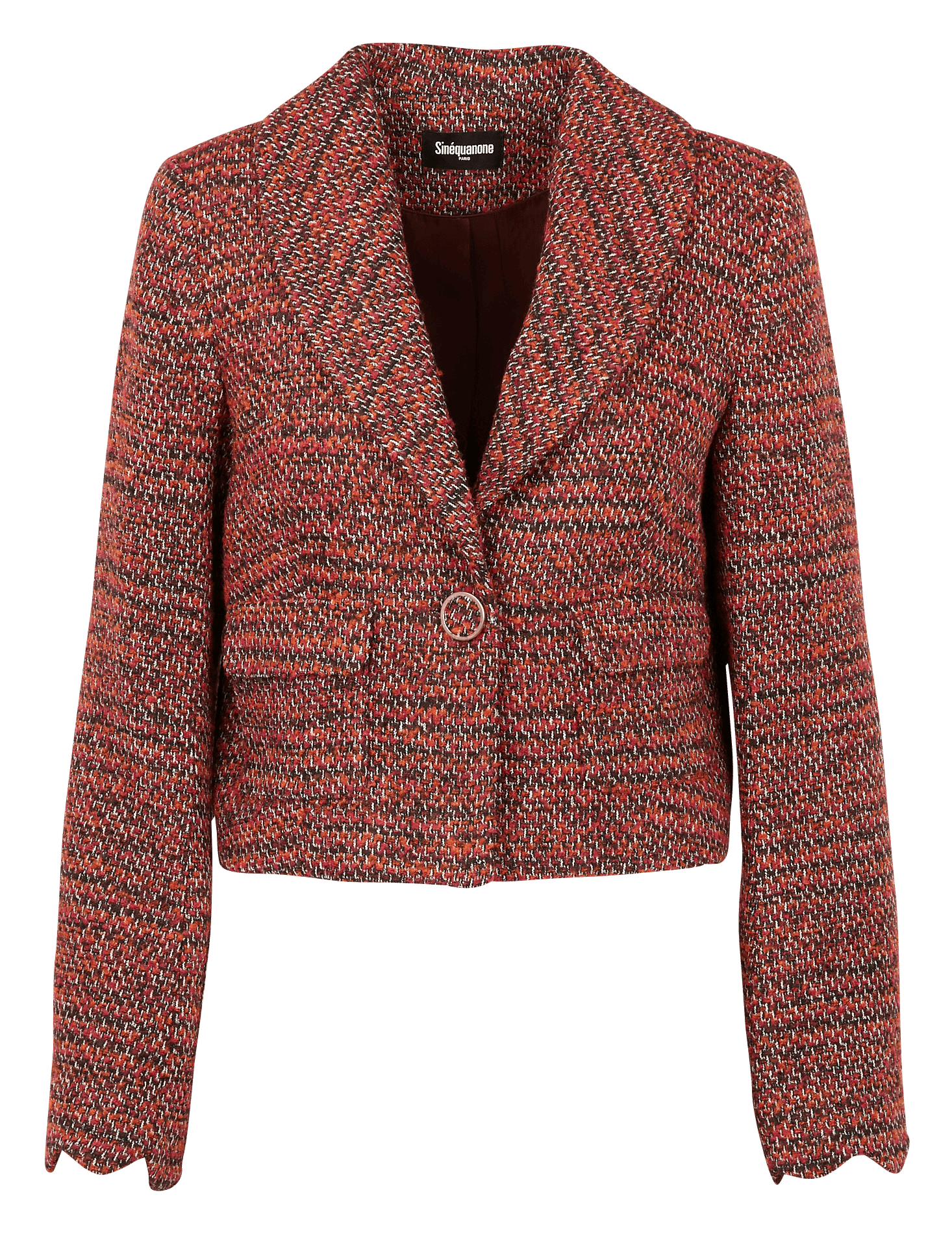 colorful tweed jacket