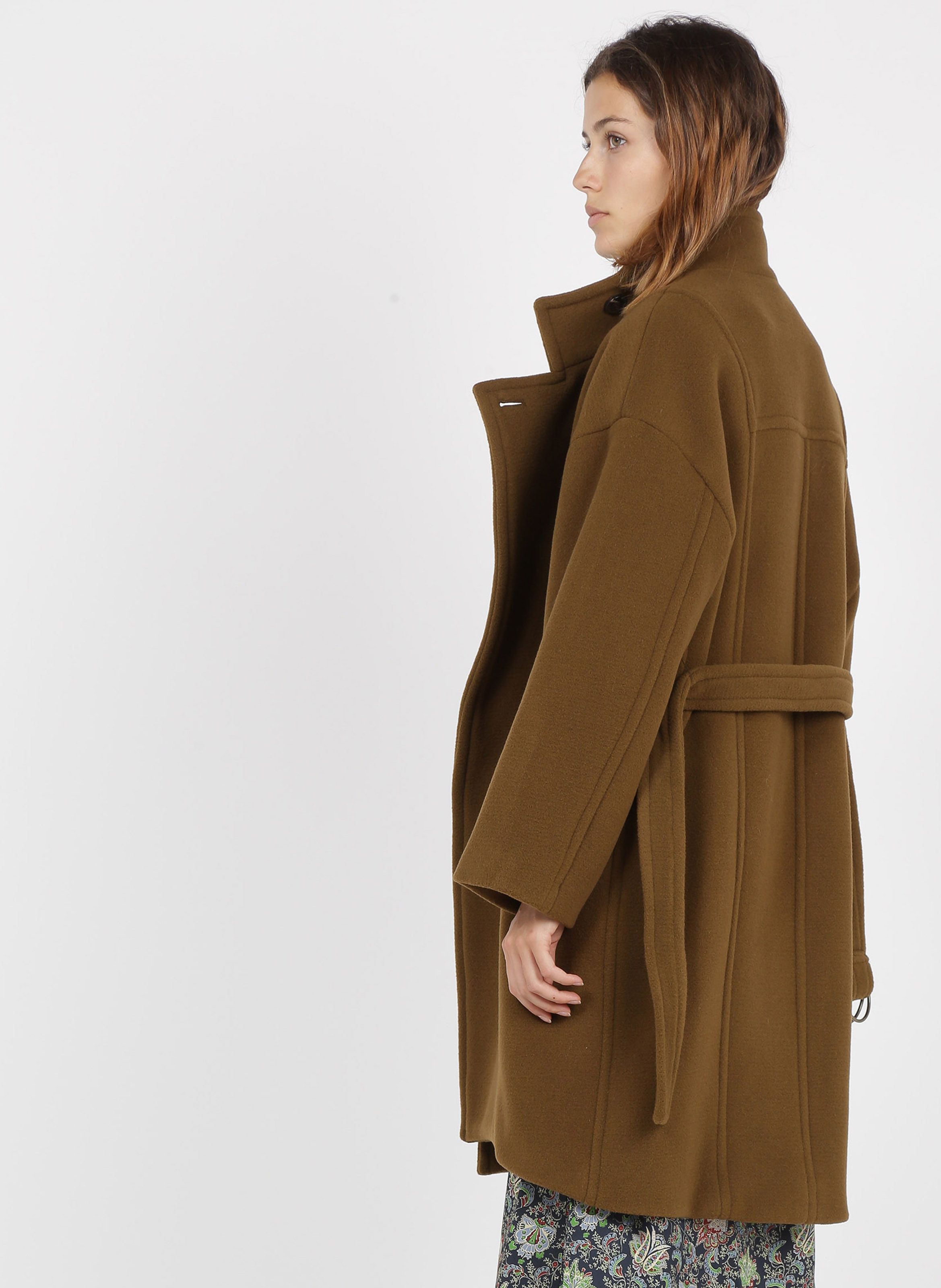 khaki wool coat